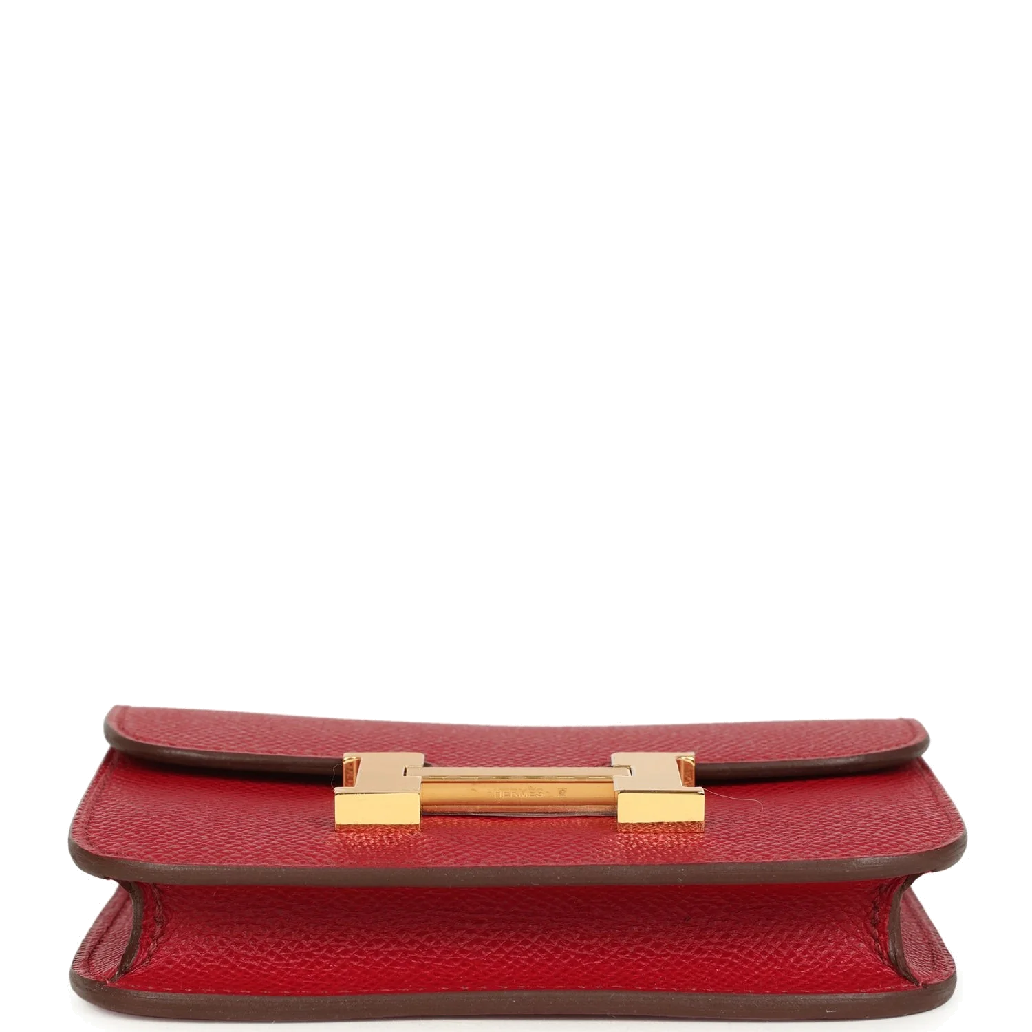 Hermes Constance Slim Wallet Rubis Epsom Gold Hardware — фото 7