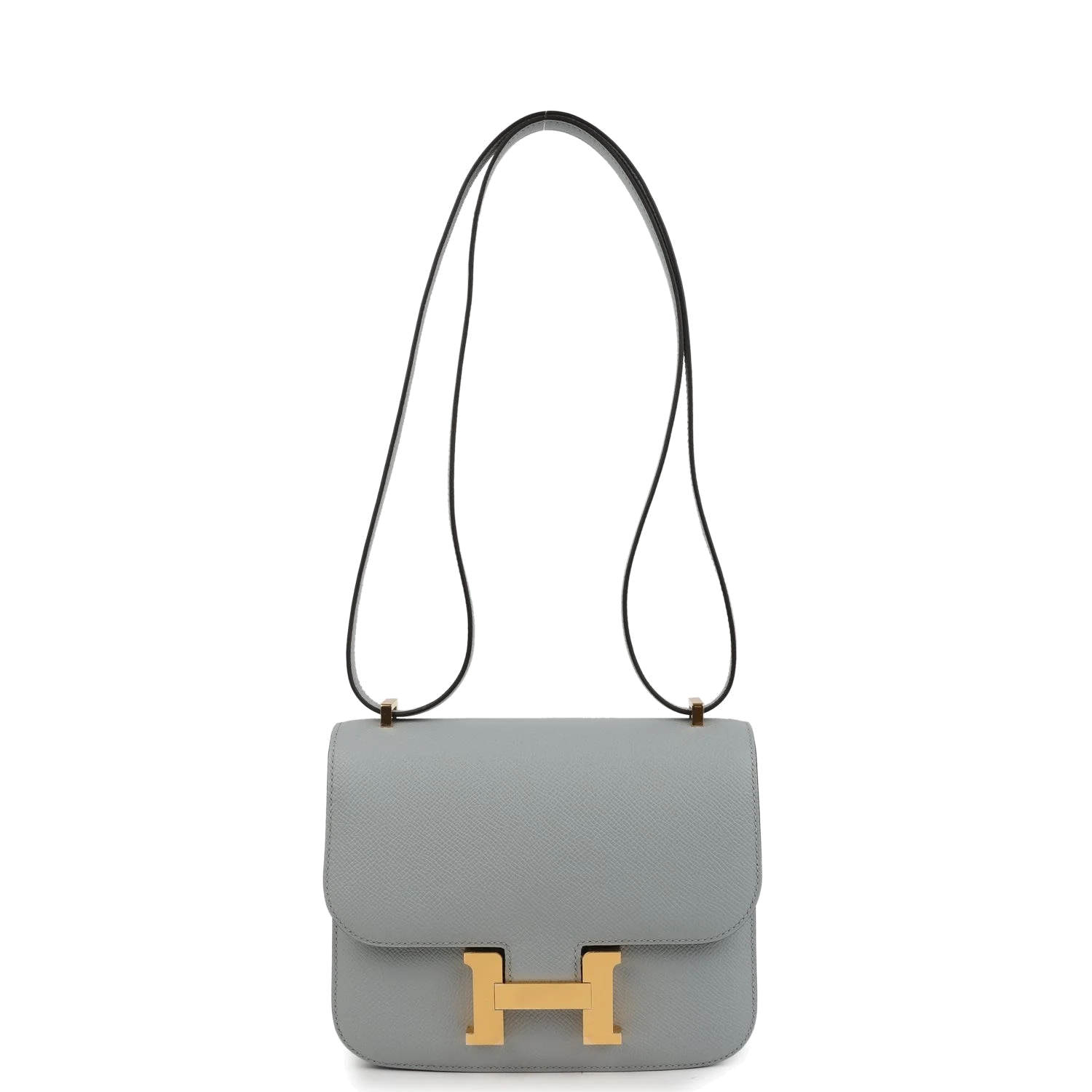 Hermes Constance 18 Bleu Glacier Epsom Gold Hardware Синий ледник — фото 8