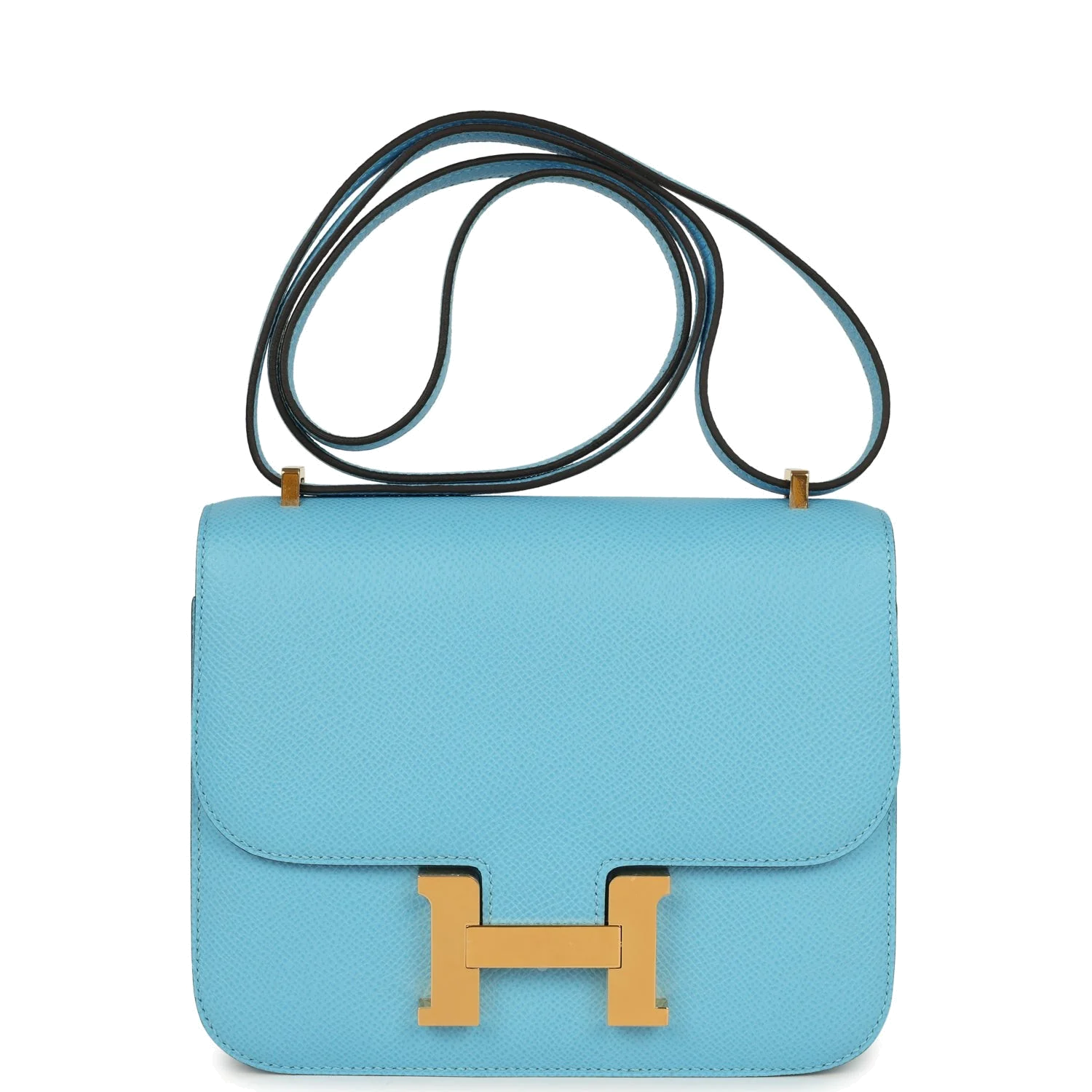 Hermes Constance 1-18 Celeste Epsom Gold Hardware — фото 2
