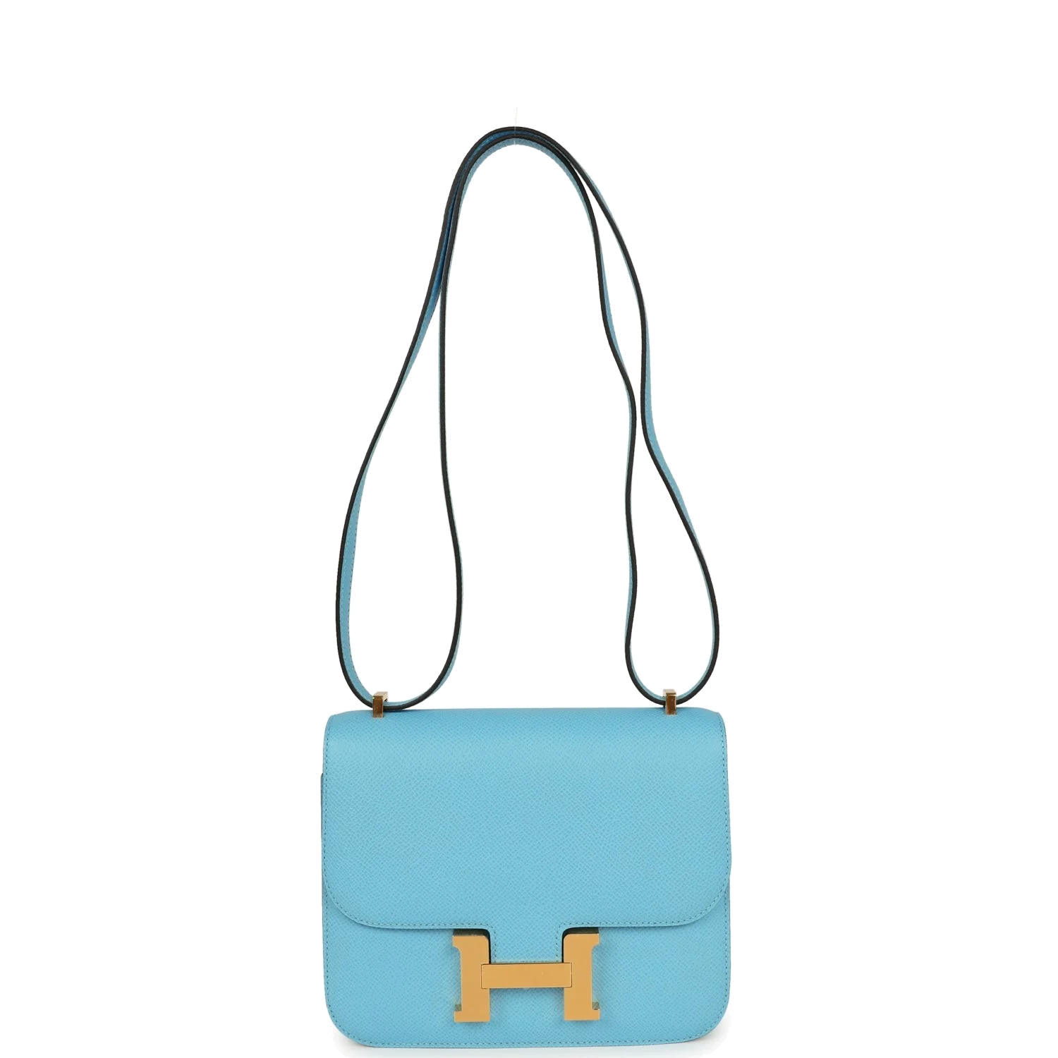 Hermes Constance 1-18 Celeste Epsom Gold Hardware — фото 8