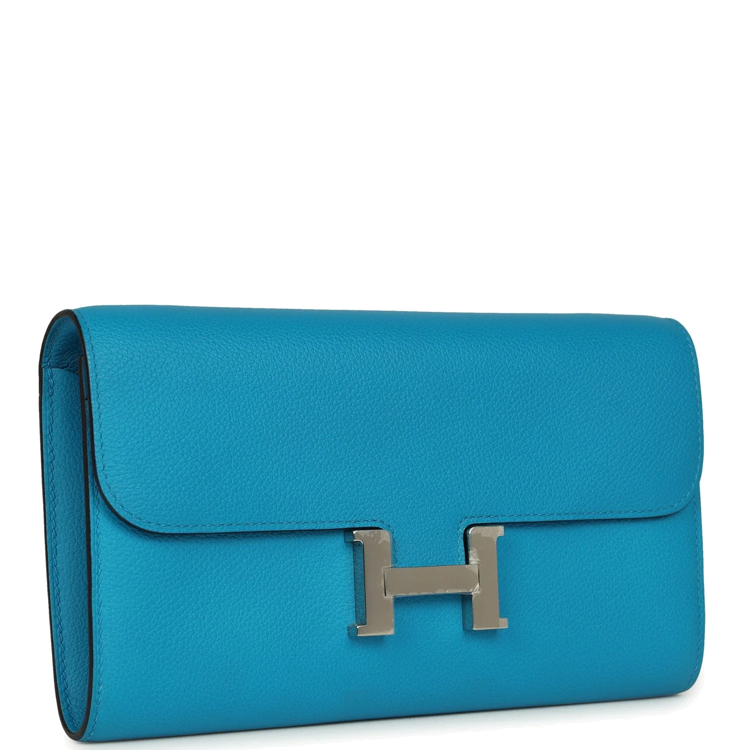 Hermes Constance Wallet To Go Bleu Frida Evercolor Palladium Hardware — фото 3