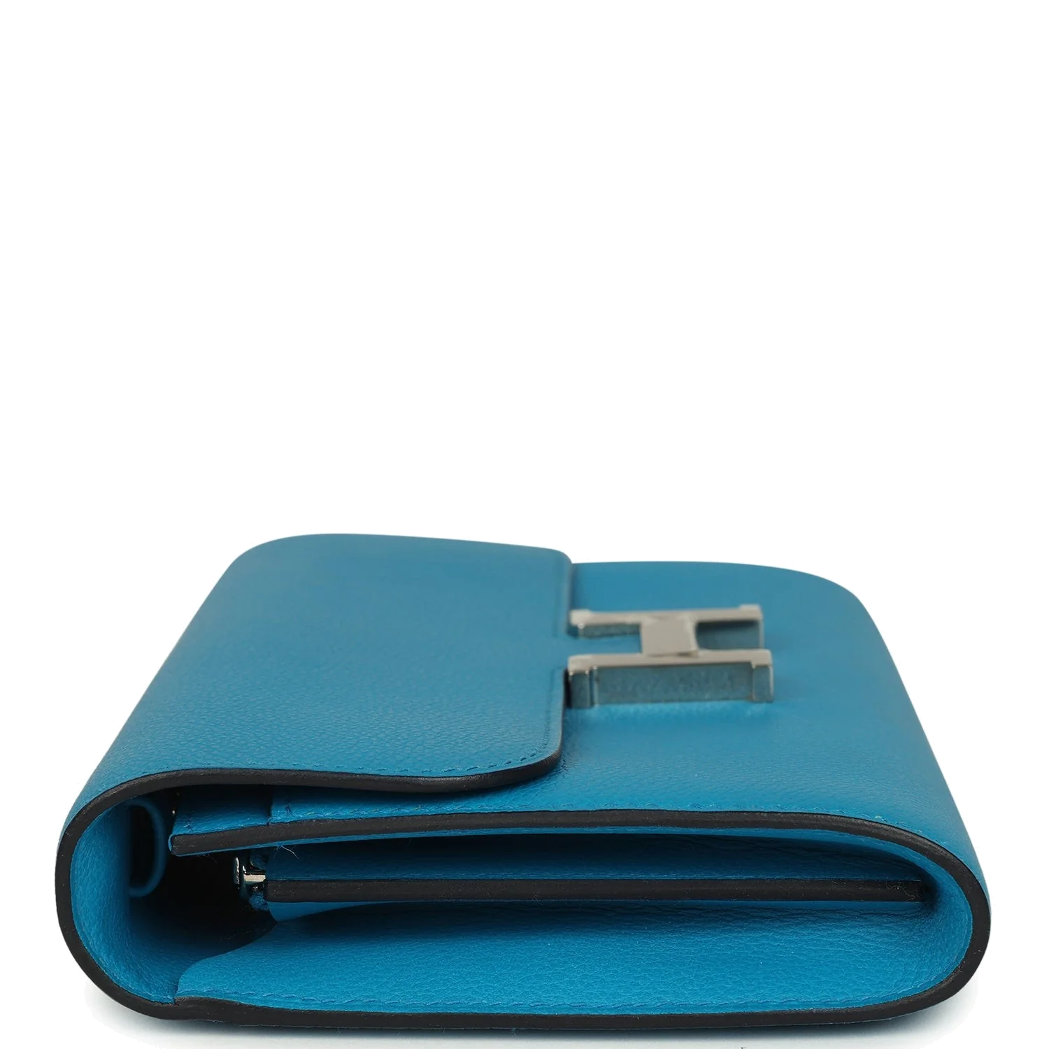 Hermes Constance Wallet To Go Bleu Frida Evercolor Palladium Hardware — фото 4