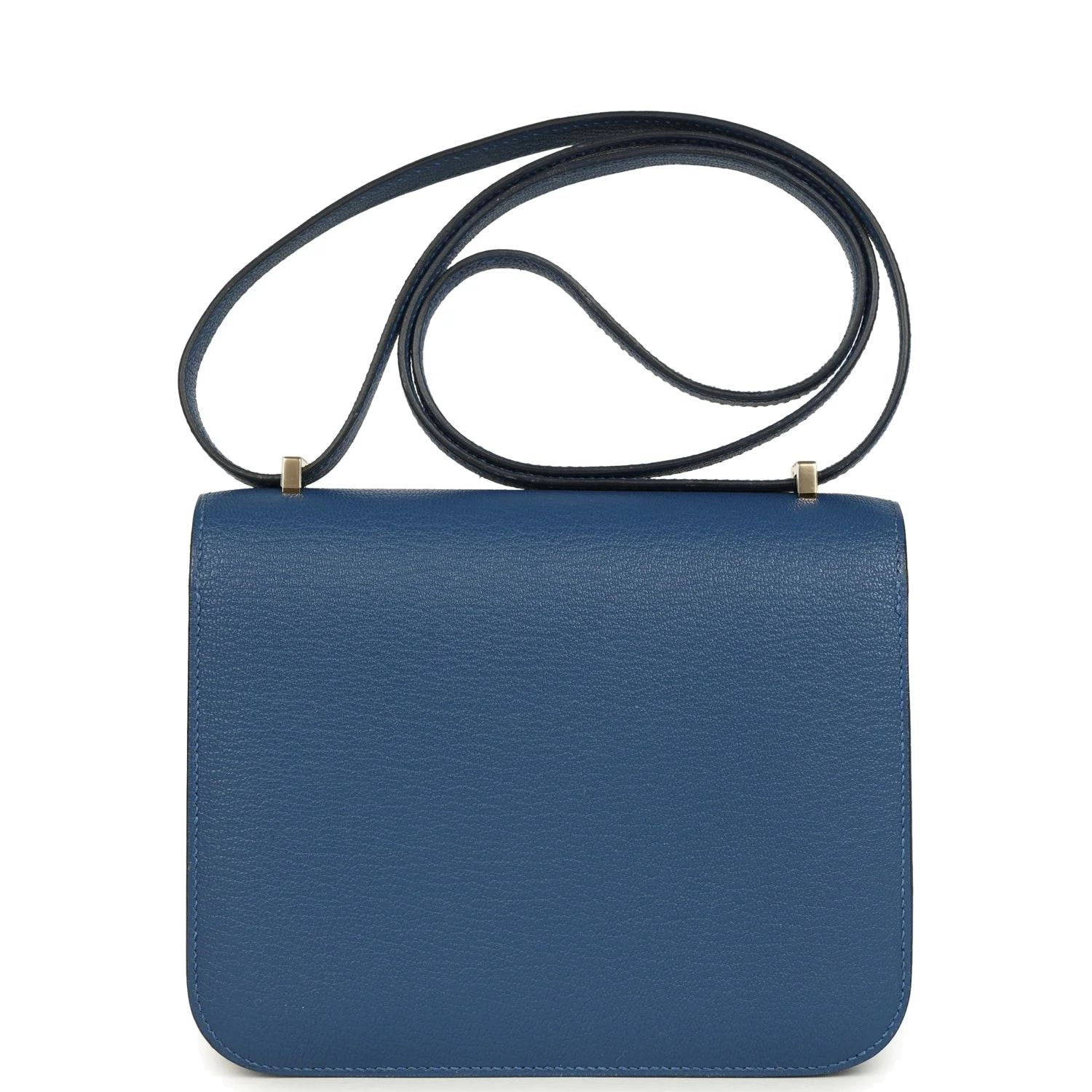 Hermes Constance 18 Bleu Tie Chevre Mysore Permabrass Hardware Синий Тай — фото 5