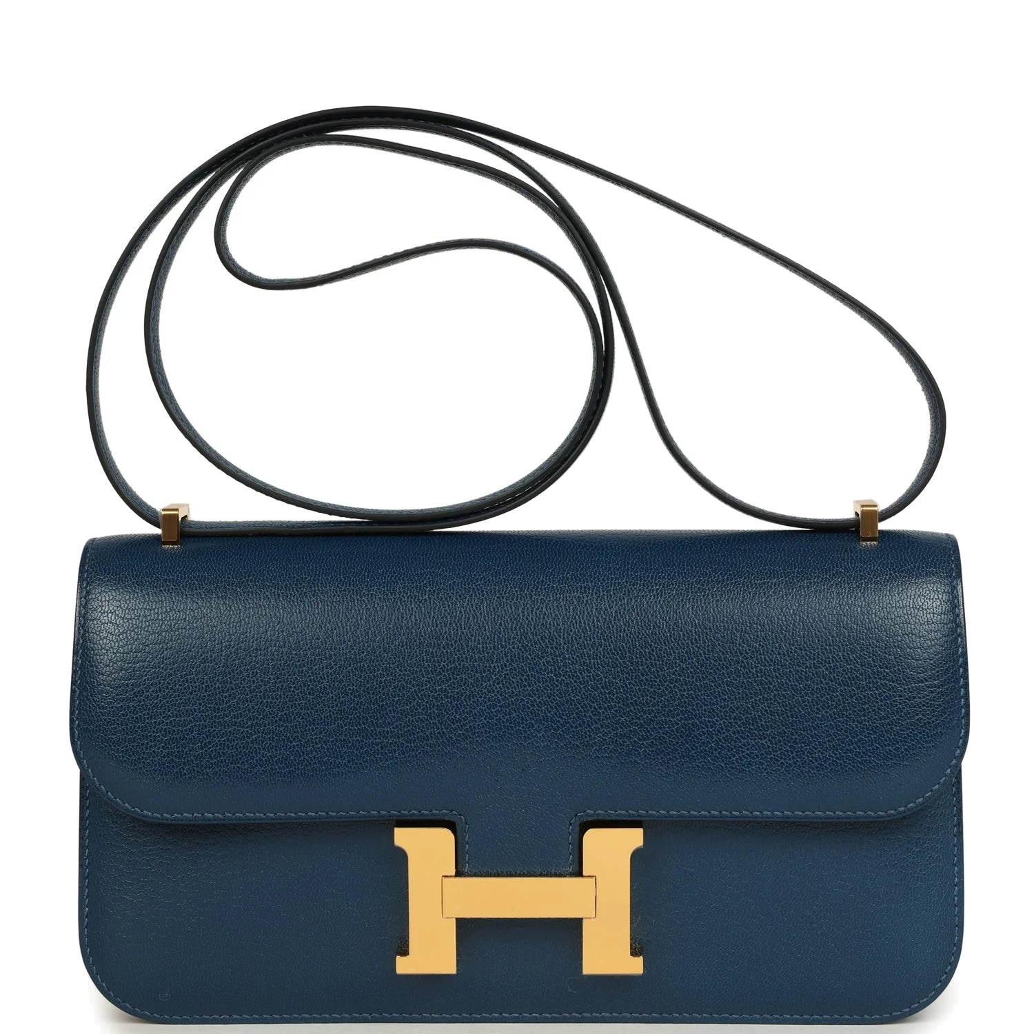 Hermes Constance Elan Deep Blue Chevre Chamkila Gold Hardware — фото 2