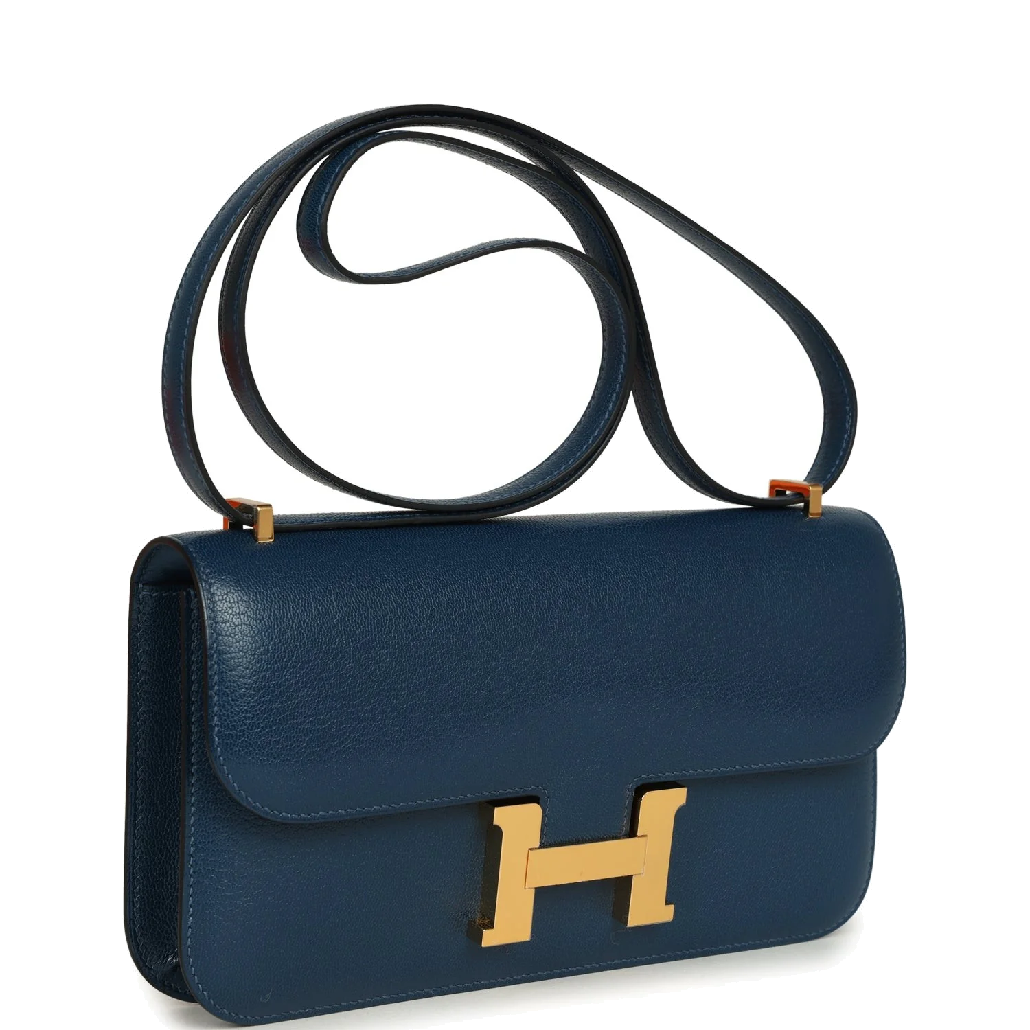 Hermes Constance Elan Deep Blue Chevre Chamkila Gold Hardware — фото 3