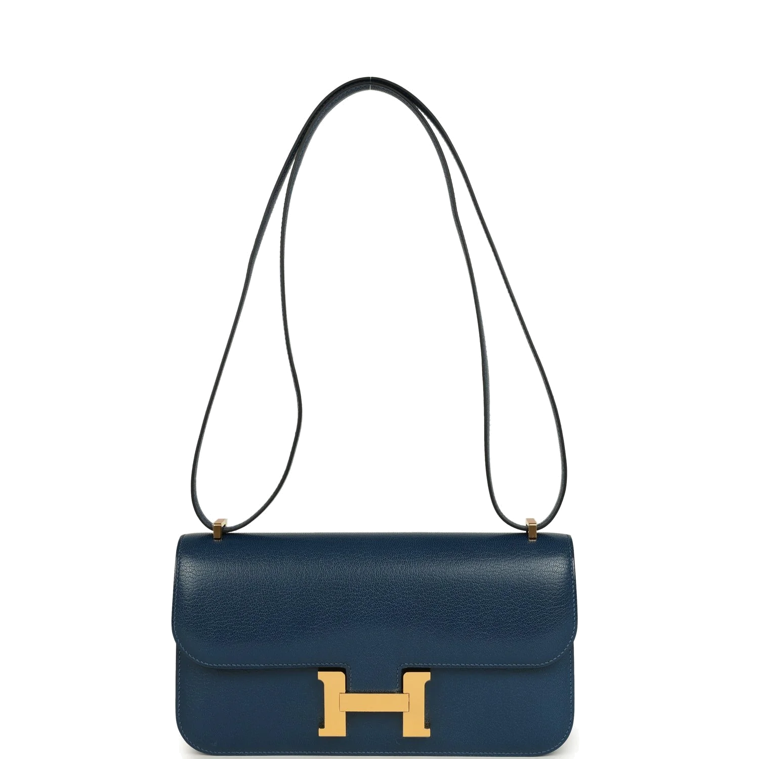 Hermes Constance Elan Deep Blue Chevre Chamkila Gold Hardware — фото 8