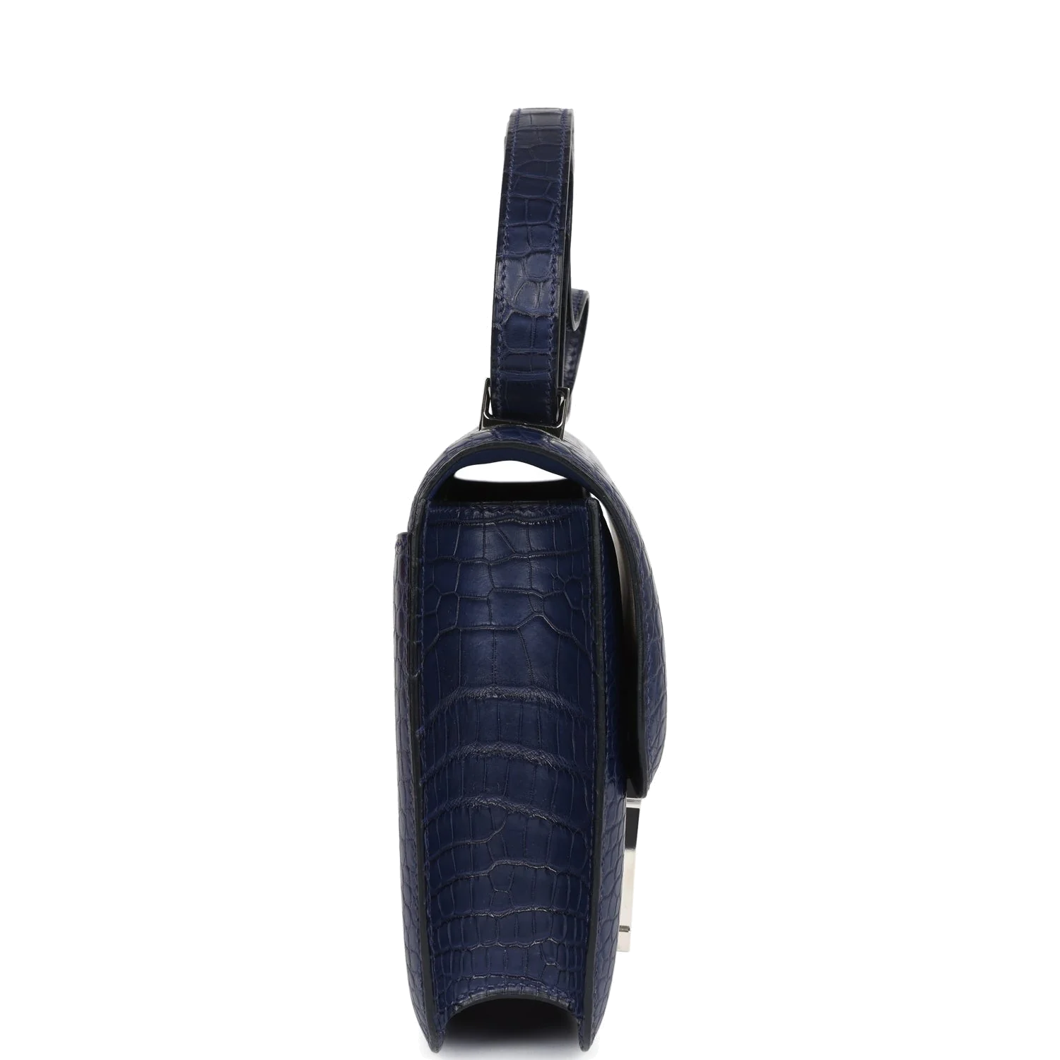 Hermes Constance 1-24 Bleu Saphir Matte Alligator Marquette Palladium Hardware — фото 4