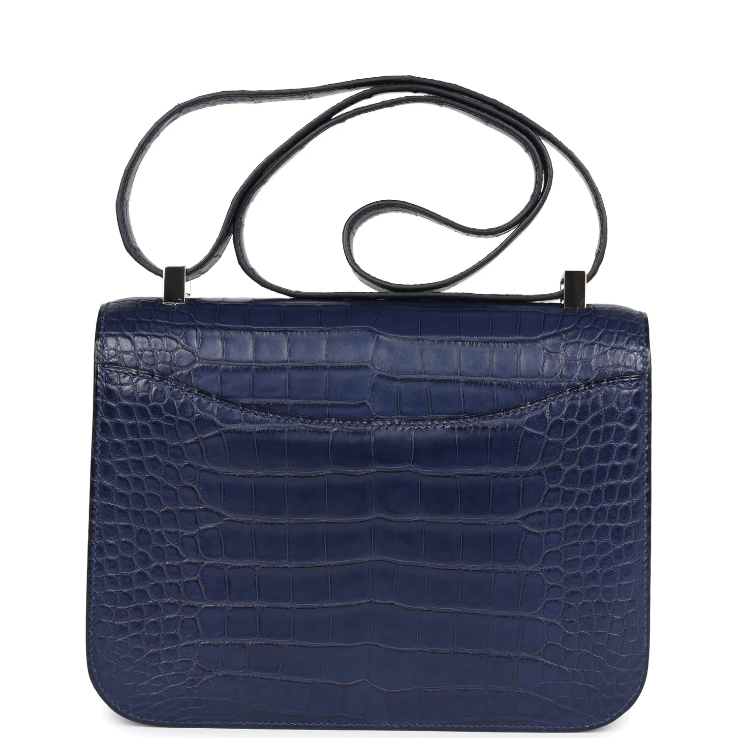 Hermes Constance 1-24 Bleu Saphir Matte Alligator Marquette Palladium Hardware — фото 5