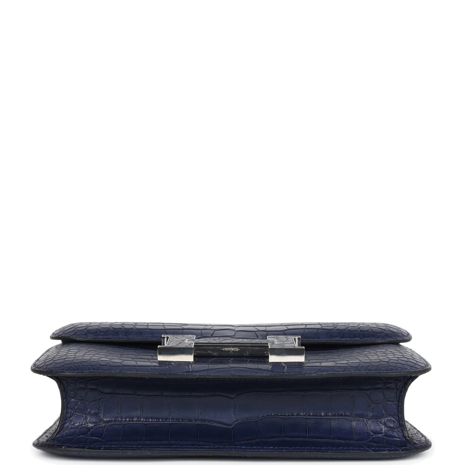 Hermes Constance 1-24 Bleu Saphir Matte Alligator Marquette Palladium Hardware — фото 7