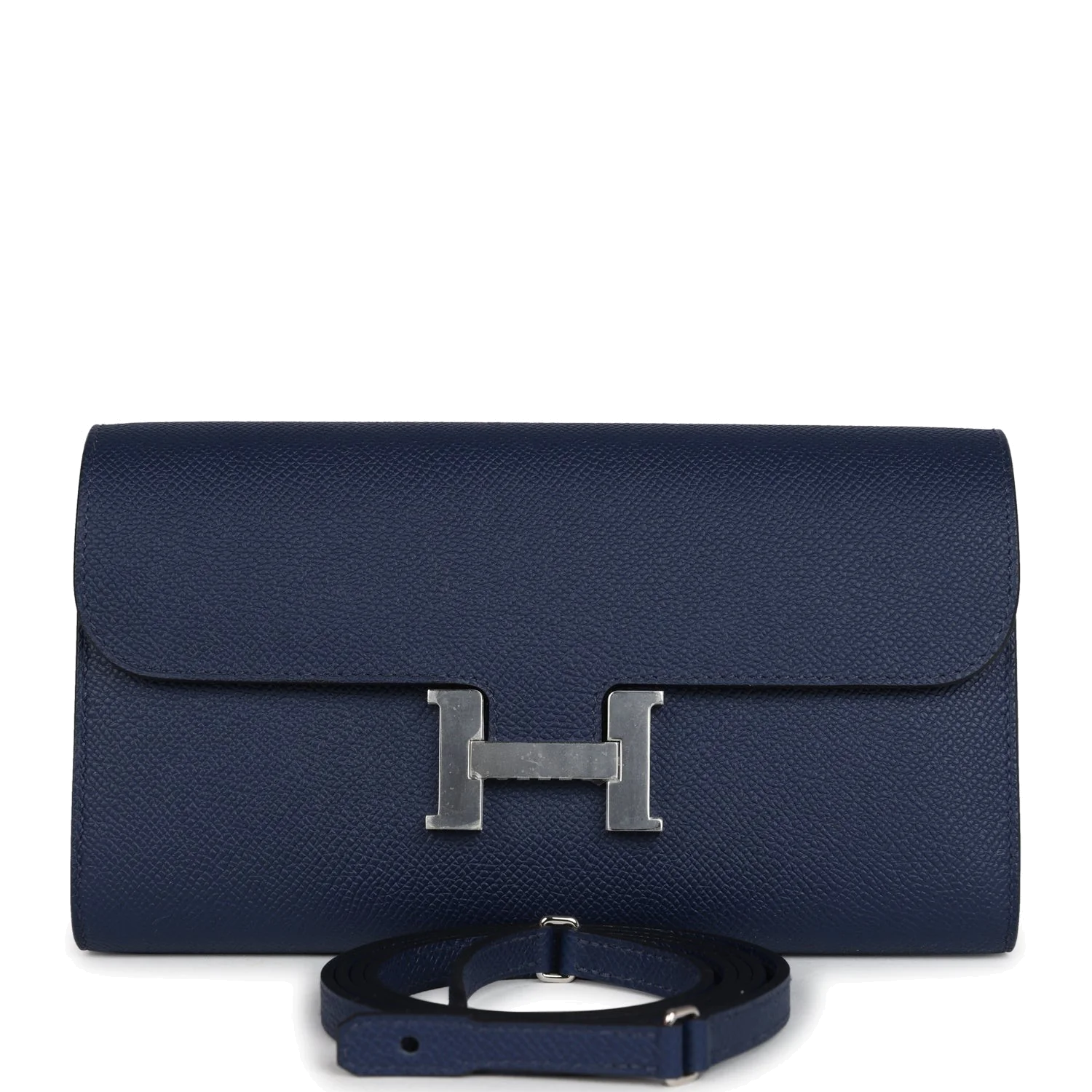 Hermes Constance Wallet To Go Bleu Navy Epsom Palladium Hardware — фото 2