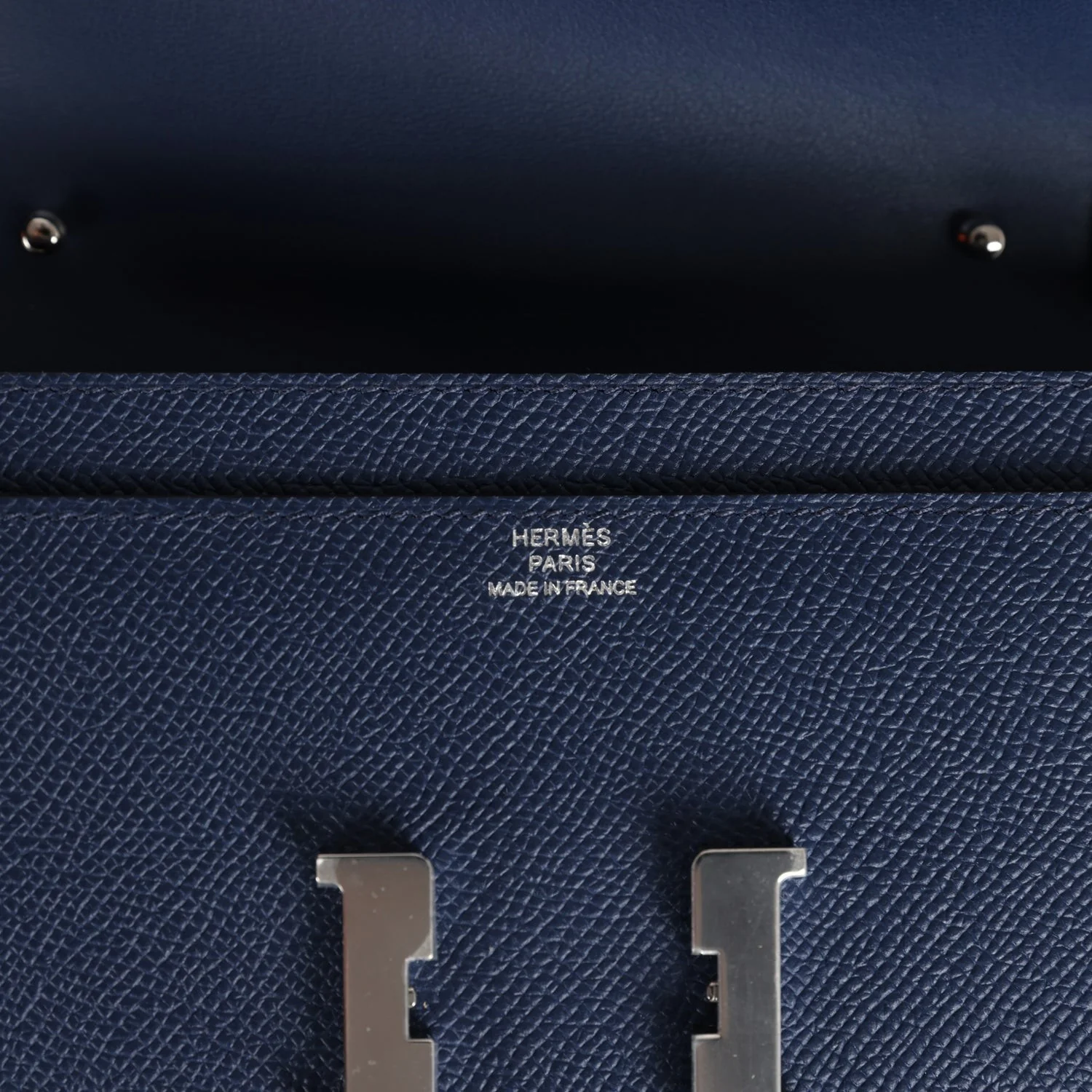 Hermes Constance Wallet To Go Bleu Navy Epsom Palladium Hardware — фото 8