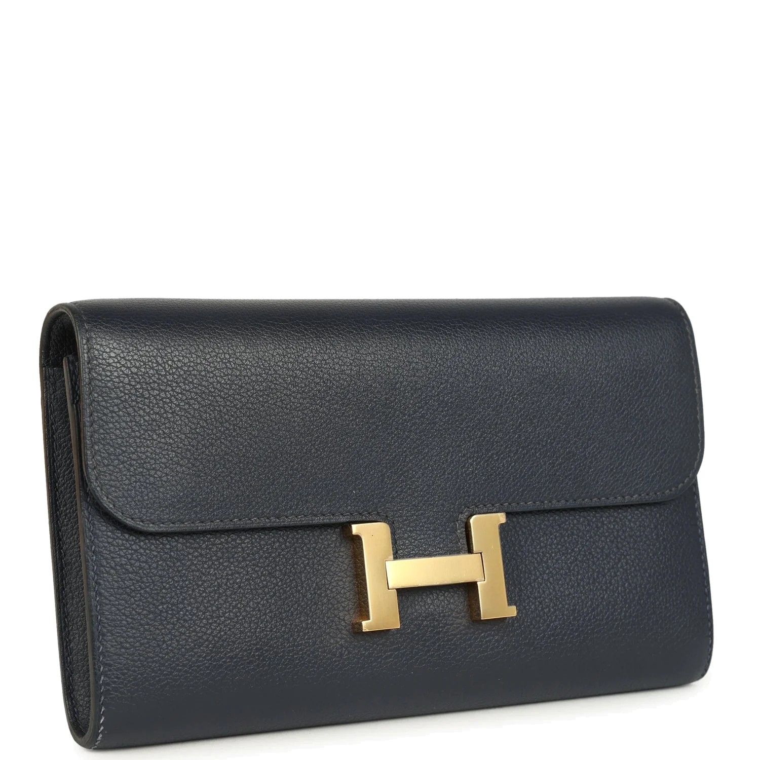 Hermes Constance Wallet To Go Bleu Nuit Evercolor Gold Hardware — фото 3
