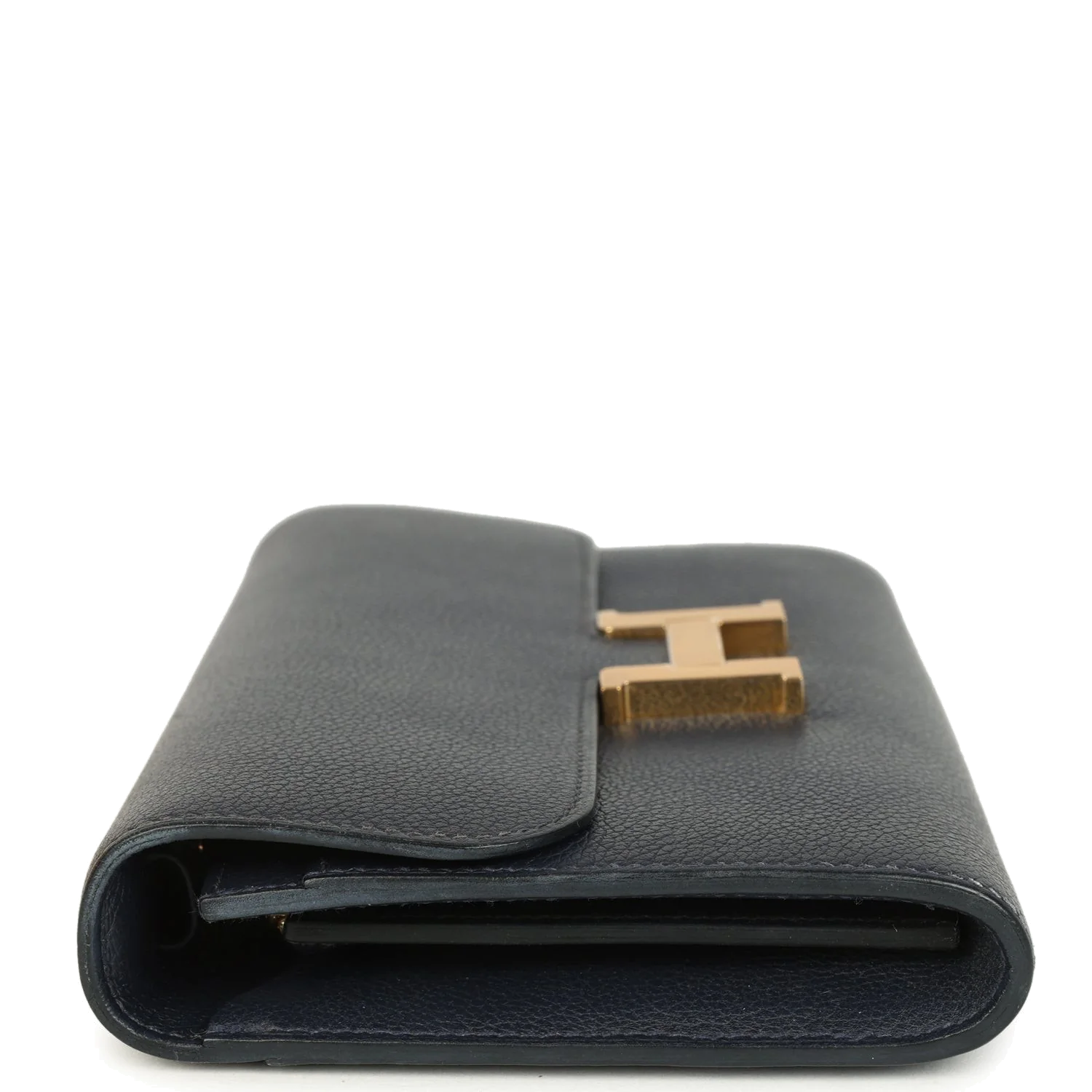 Hermes Constance Wallet To Go Bleu Nuit Evercolor Gold Hardware — фото 4