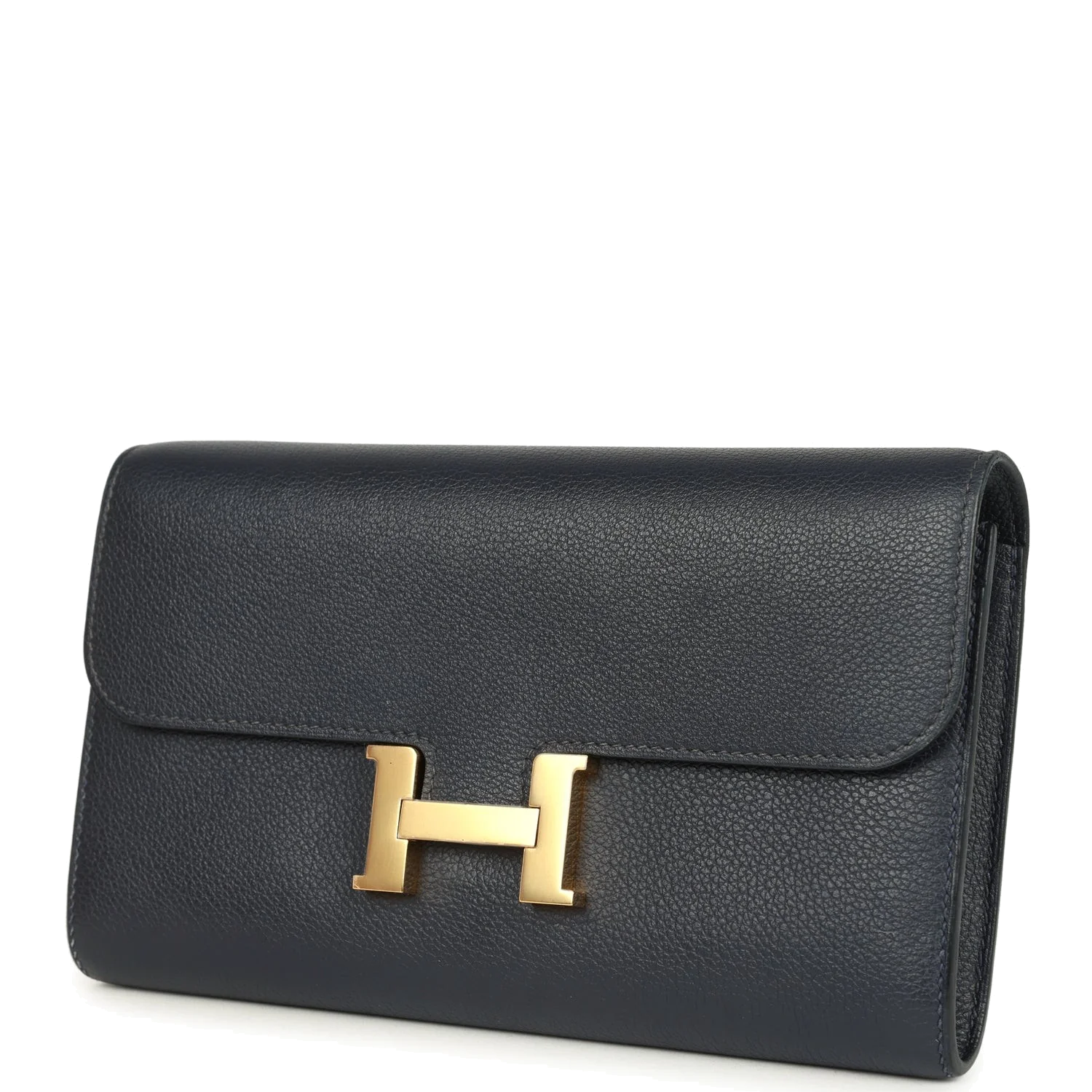 Hermes Constance Wallet To Go Bleu Nuit Evercolor Gold Hardware — фото 6