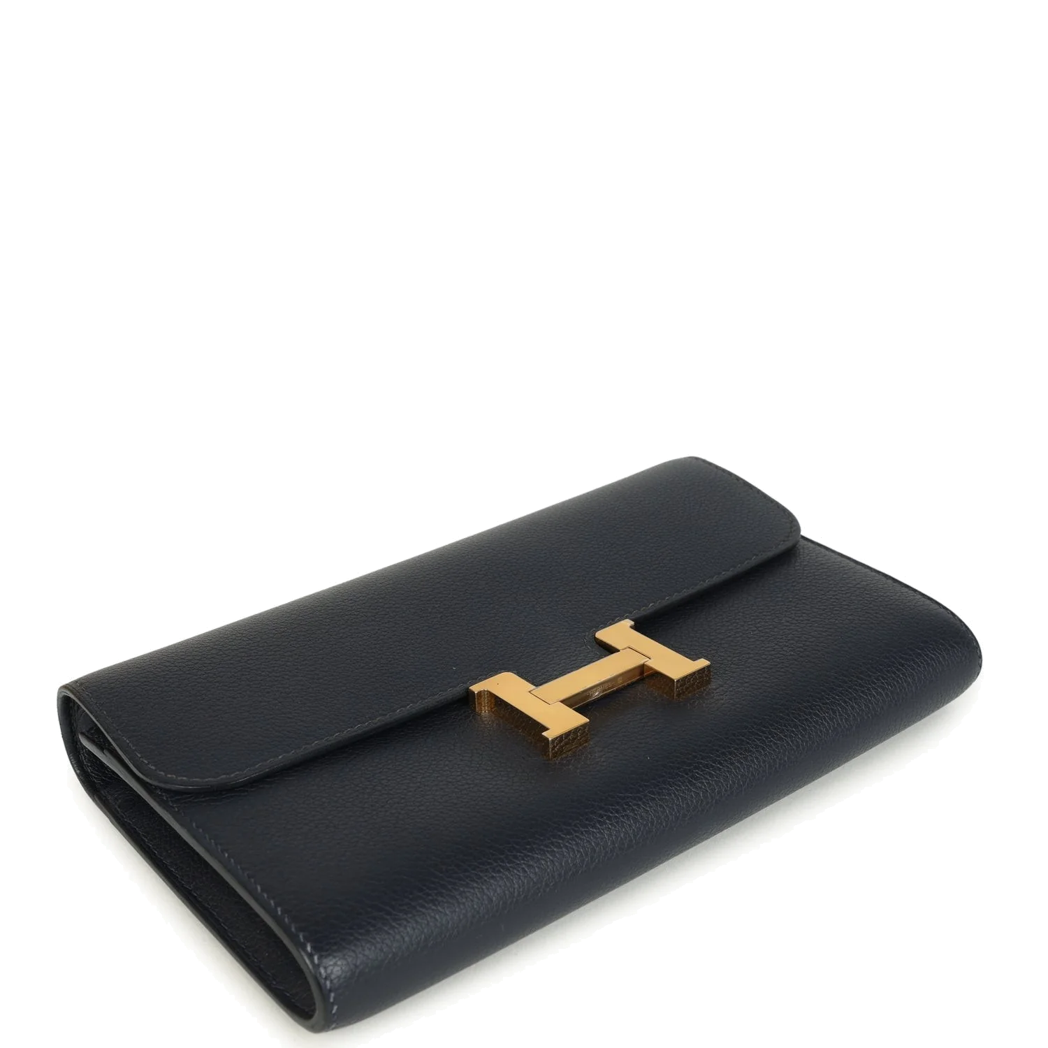 Hermes Constance Wallet To Go Bleu Nuit Evercolor Gold Hardware — фото 7