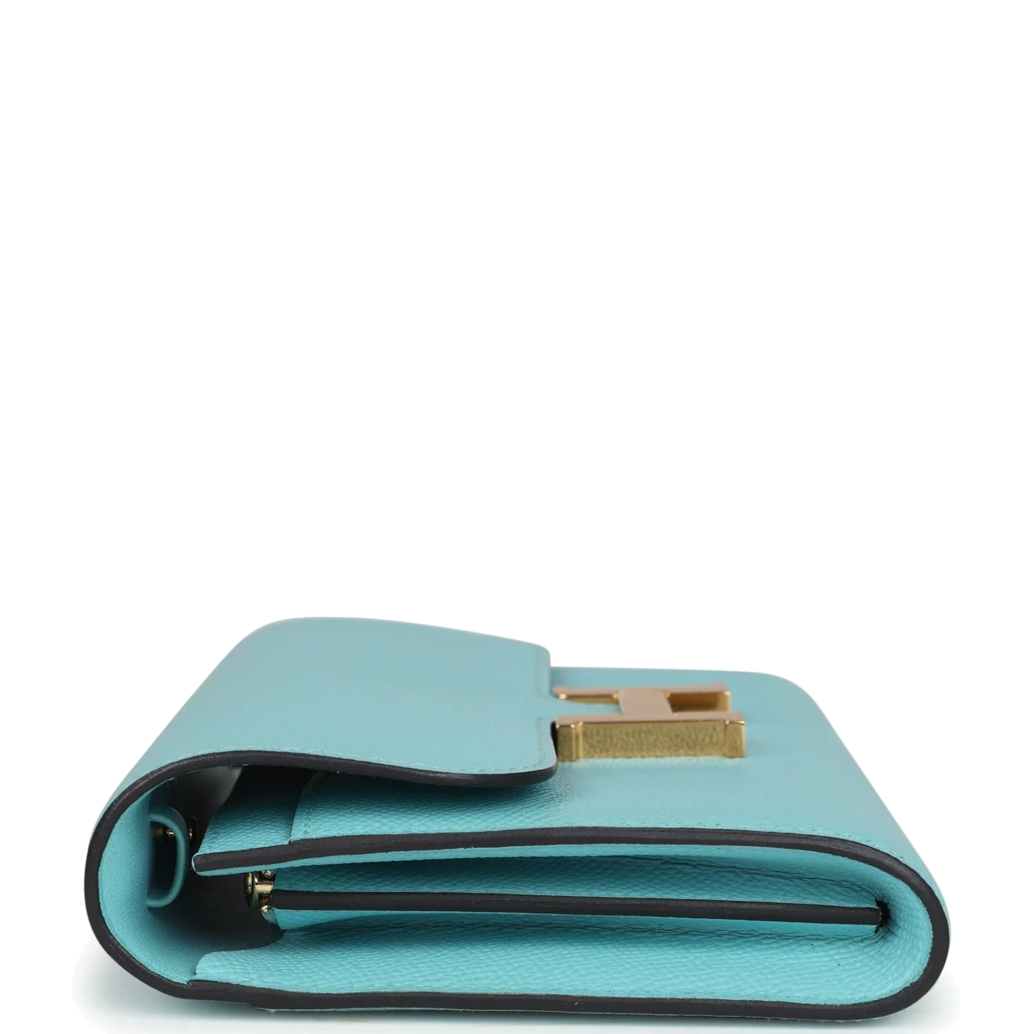 Hermes Constance Wallet To Go Bleu Atoll Epsom Gold Hardware — фото 4