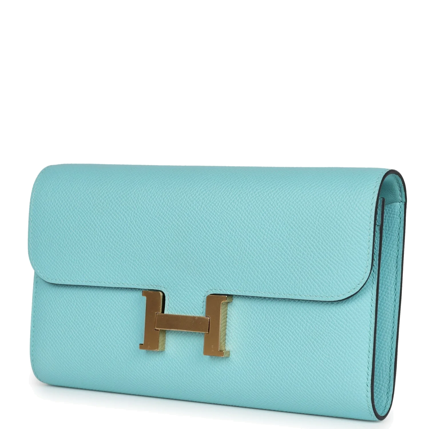 Hermes Constance Wallet To Go Bleu Atoll Epsom Gold Hardware — фото 6