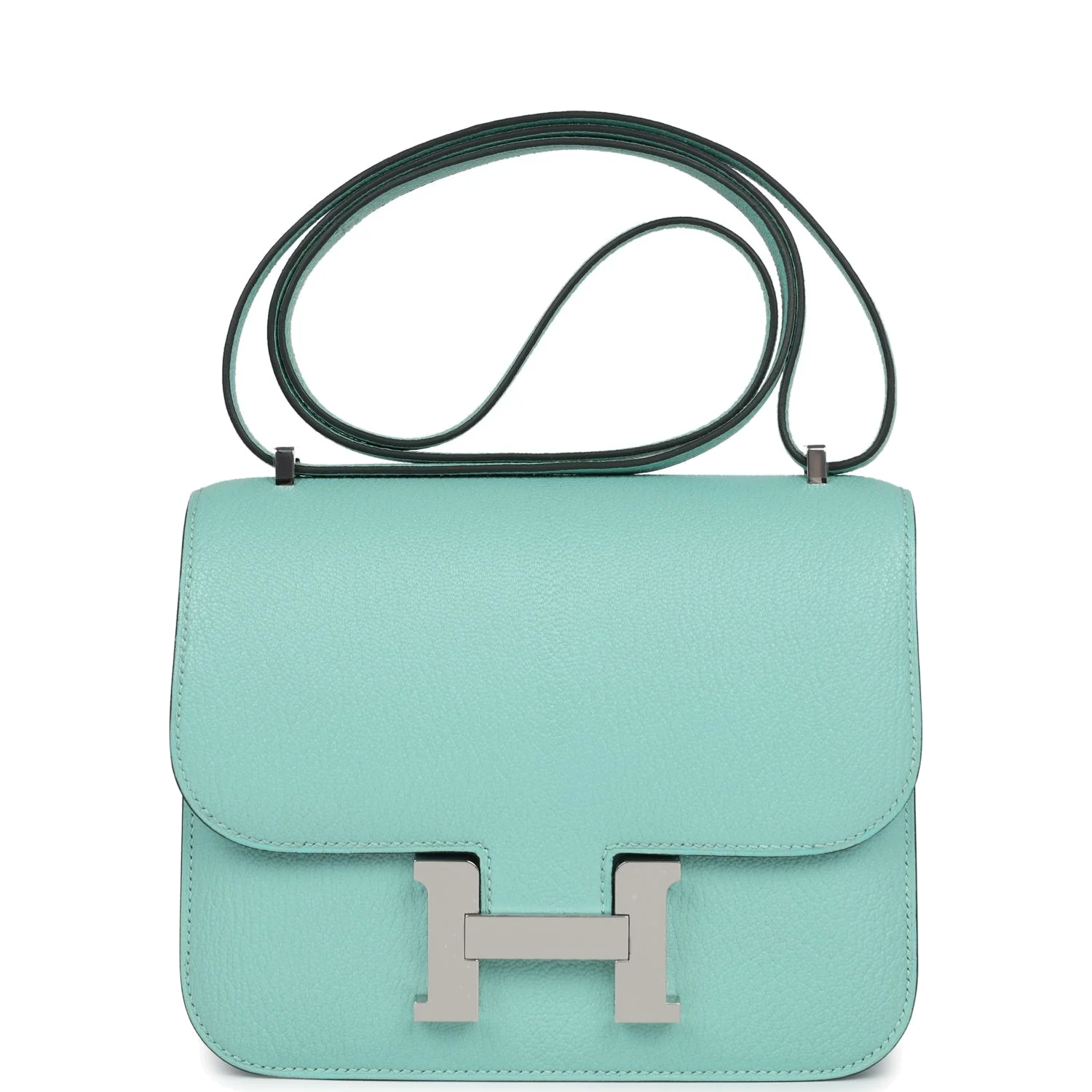 Hermes Constance 18 Aqua Chevre Palladium Hardware