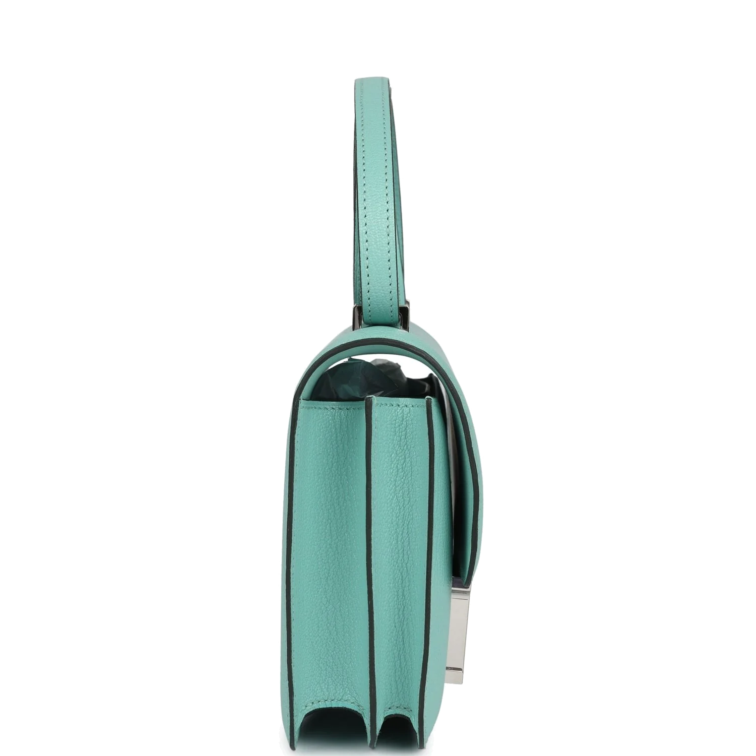 Hermes Constance 18 Aqua Chevre Palladium Hardware Аква Chevre — фото 4