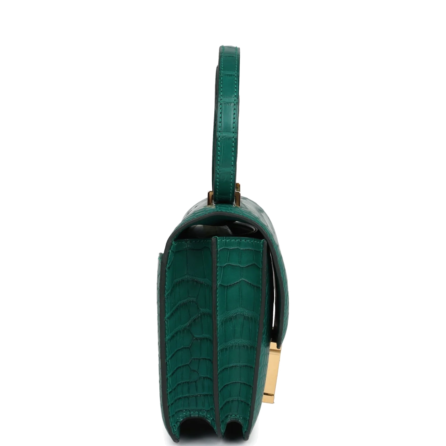 Hermes Constance 18 Malachite Matte Alligator Gold Hardware Малахит матовый — фото 4