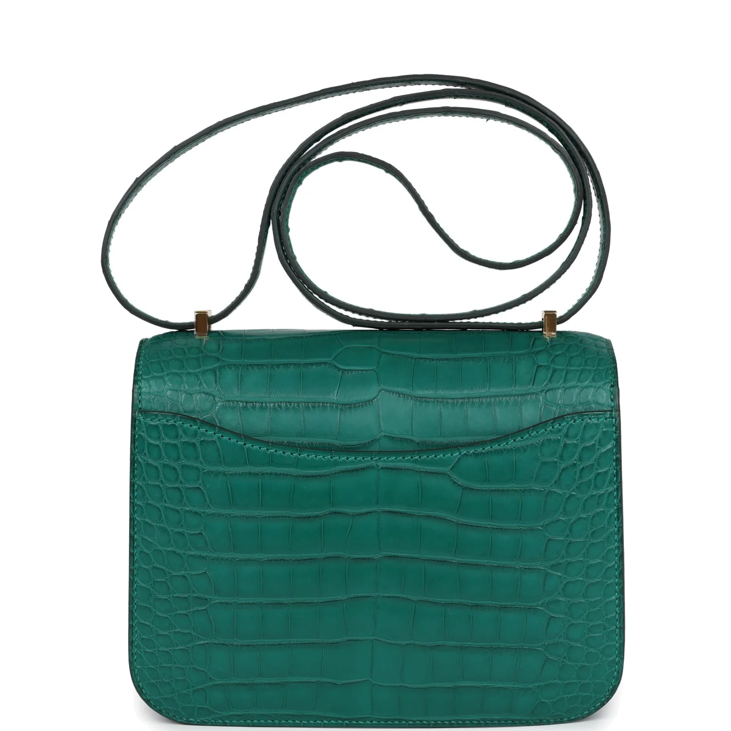 Hermes Constance 18 Malachite Matte Alligator Gold Hardware Малахит матовый — фото 5
