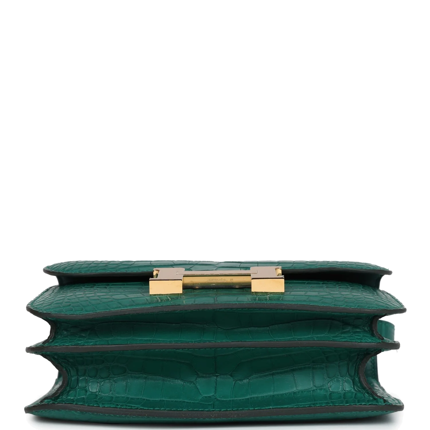 Hermes Constance 18 Malachite Matte Alligator Gold Hardware Малахит матовый — фото 7