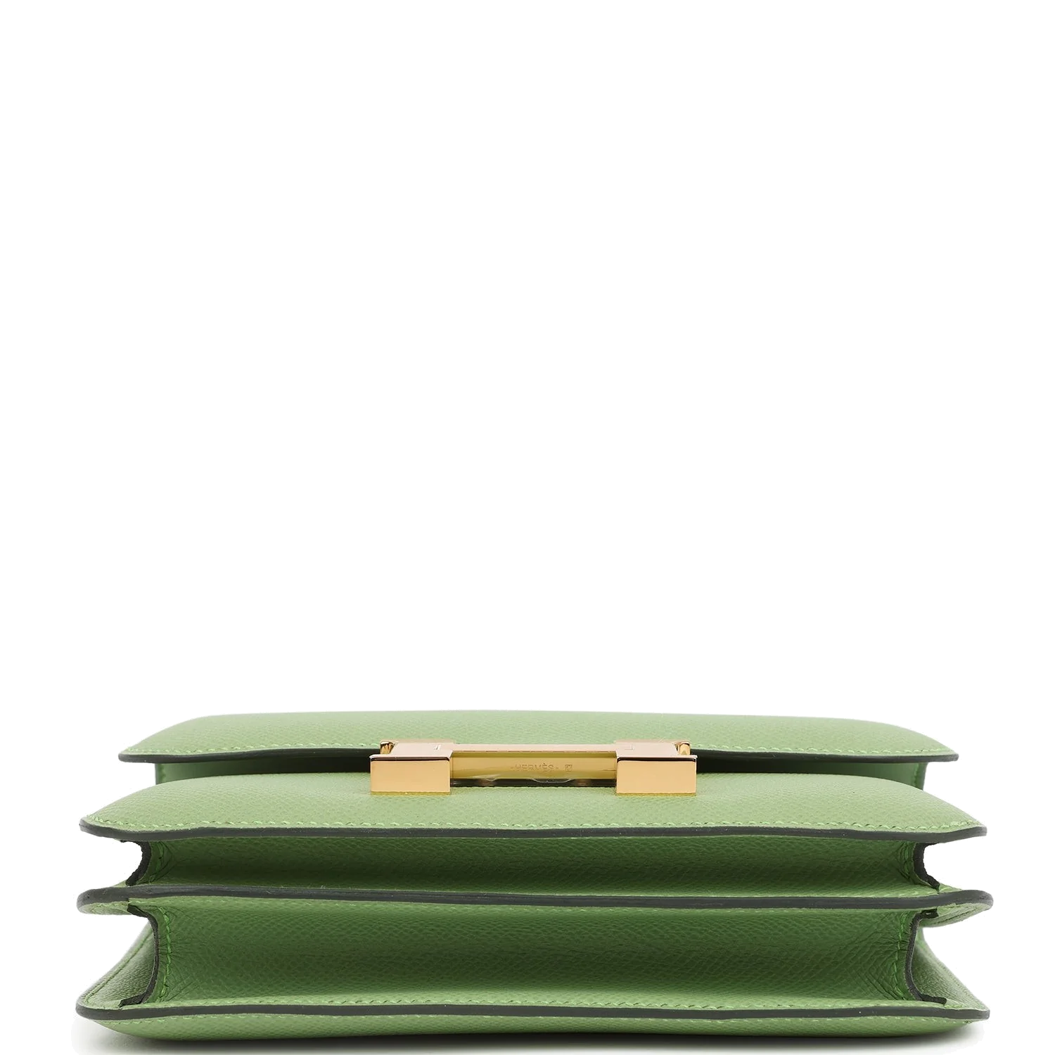 Hermes Constance 18 Vert Criquet Epsom Gold Hardware Зеленый сверчок — фото 7