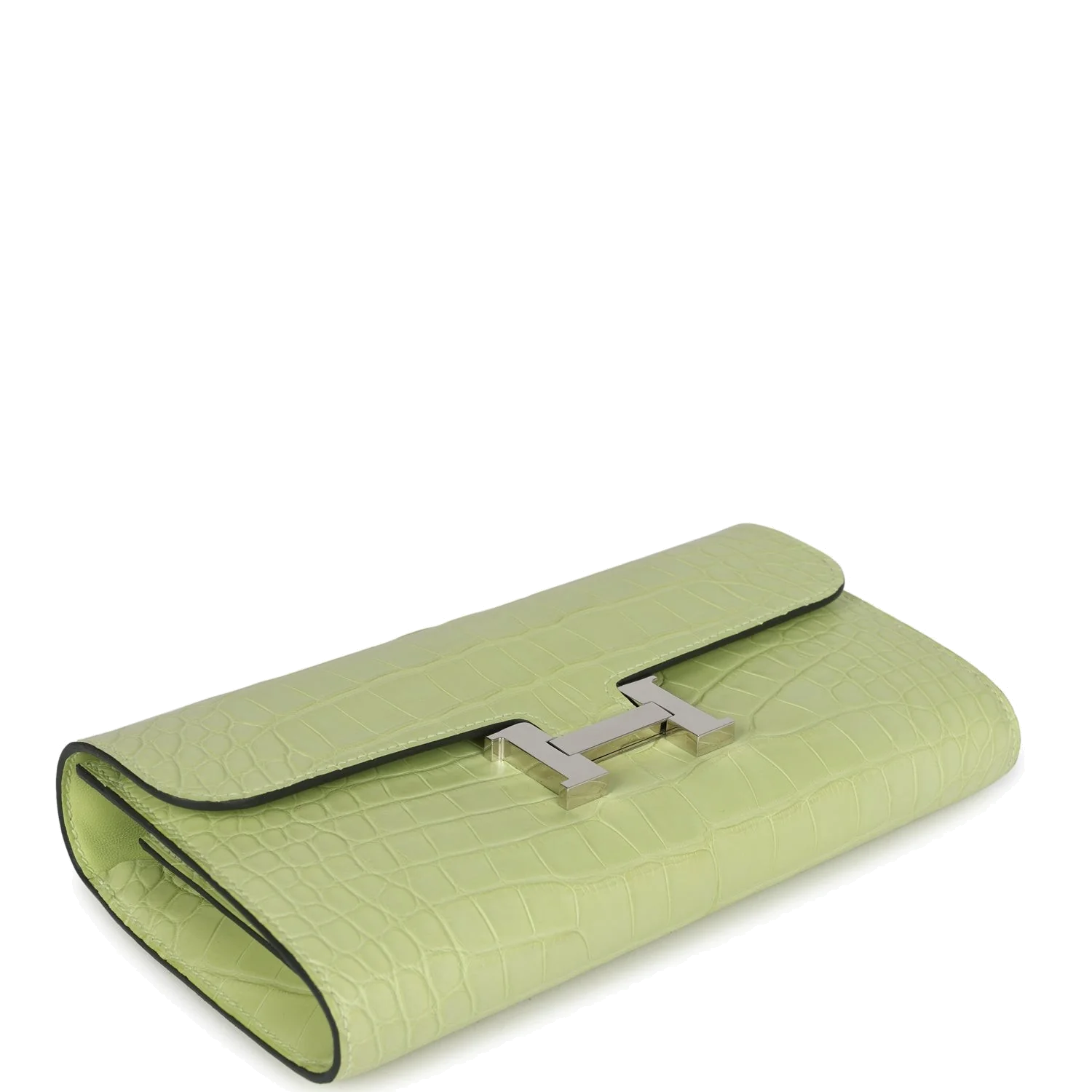 Hermes Constance Wallet To Go Jaune Bourgeon Matte Alligator Palladium Hardware — фото 7