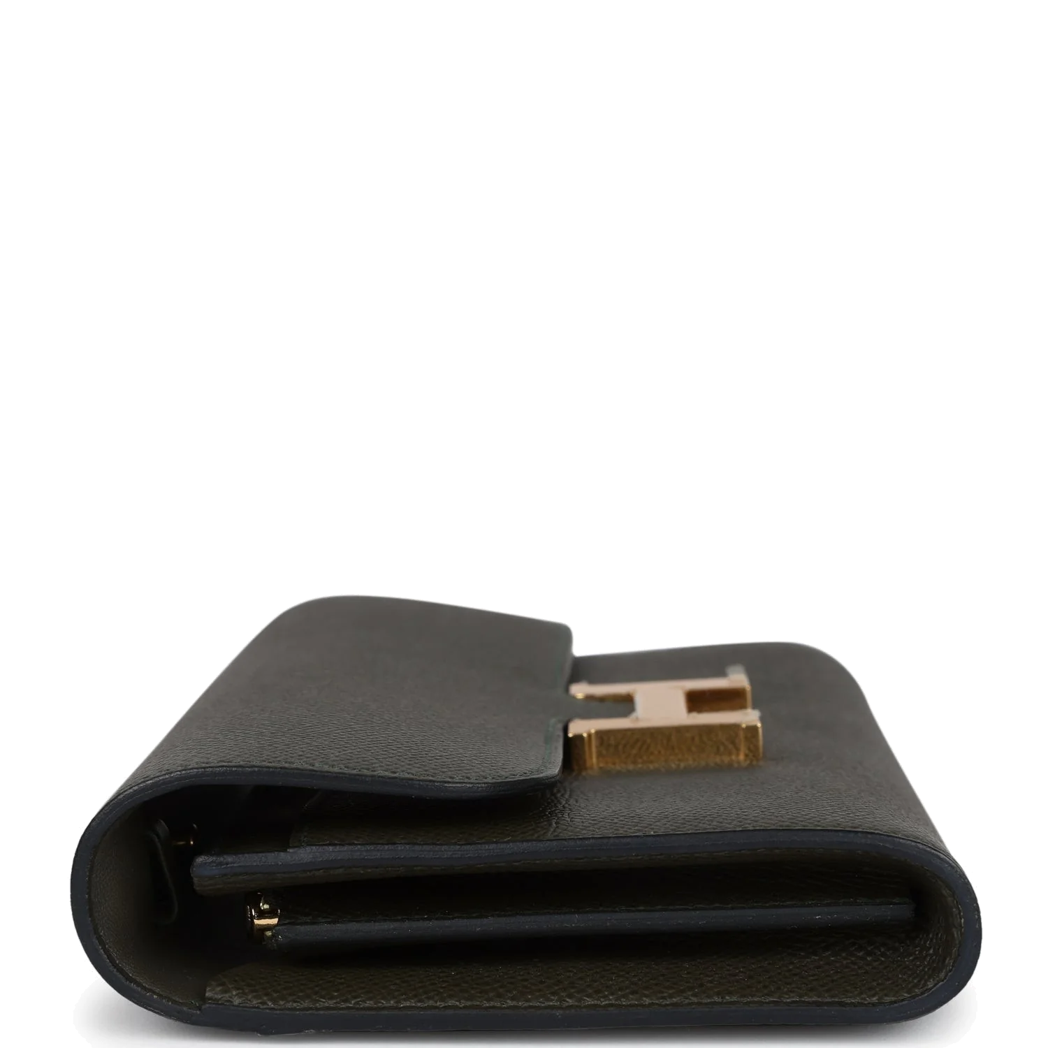 Hermes Constance Wallet To Go Vert De Gris Epsom Gold Hardware — фото 4