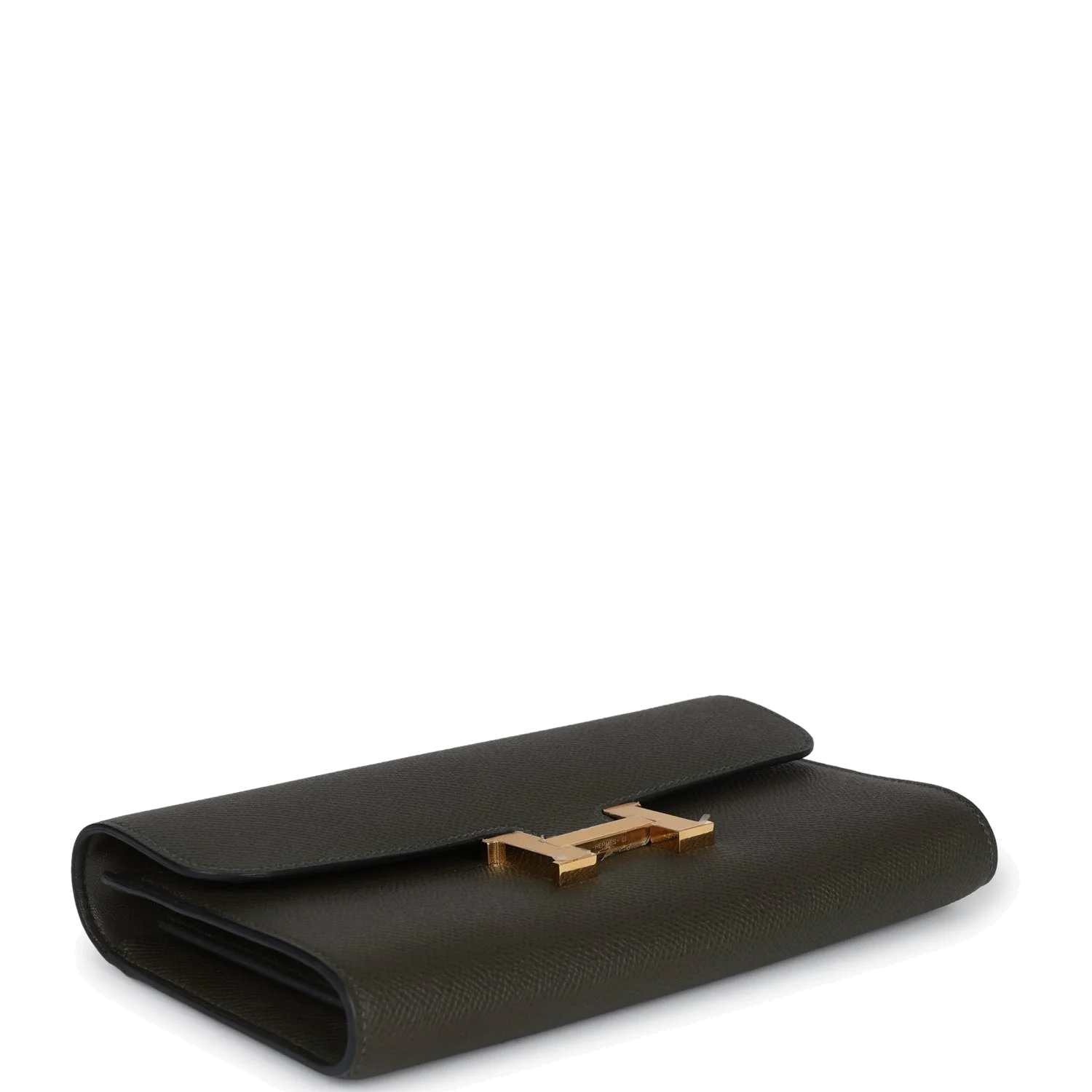Hermes Constance Wallet To Go Vert De Gris Epsom Gold Hardware — фото 7