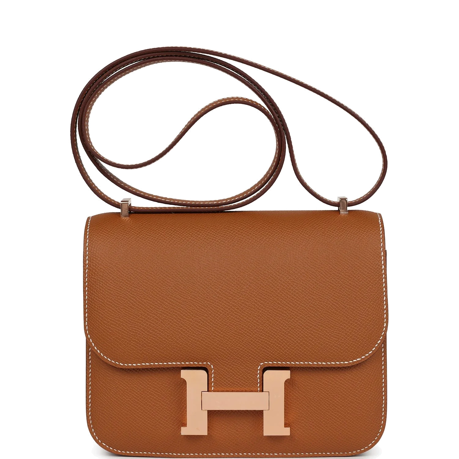 Hermes Constance 18 Gold Epsom Rose Gold Hardware Золотой Epsom — фото 2