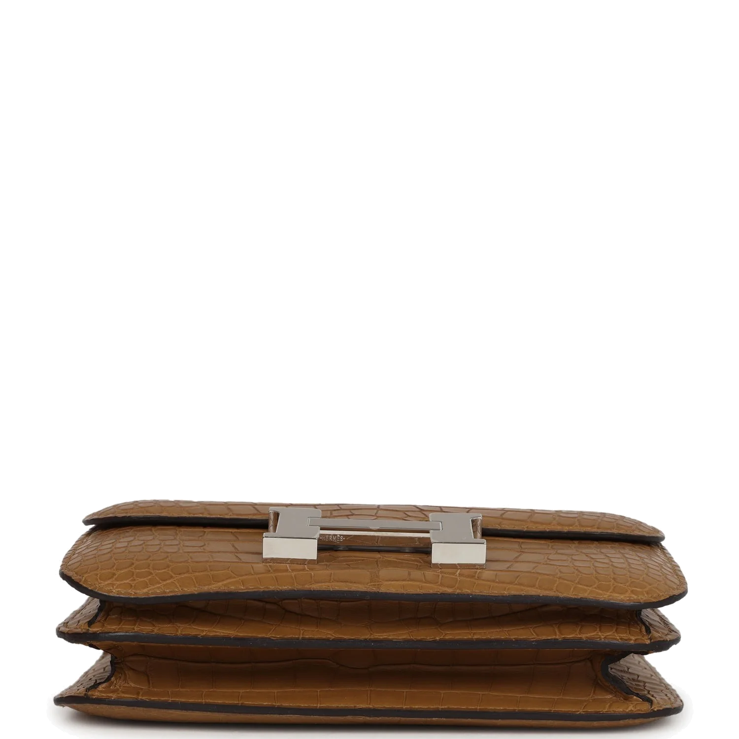 Hermes Constance 18 Kraft Matte Alligator Palladium Hardware Крафт матовый — фото 7