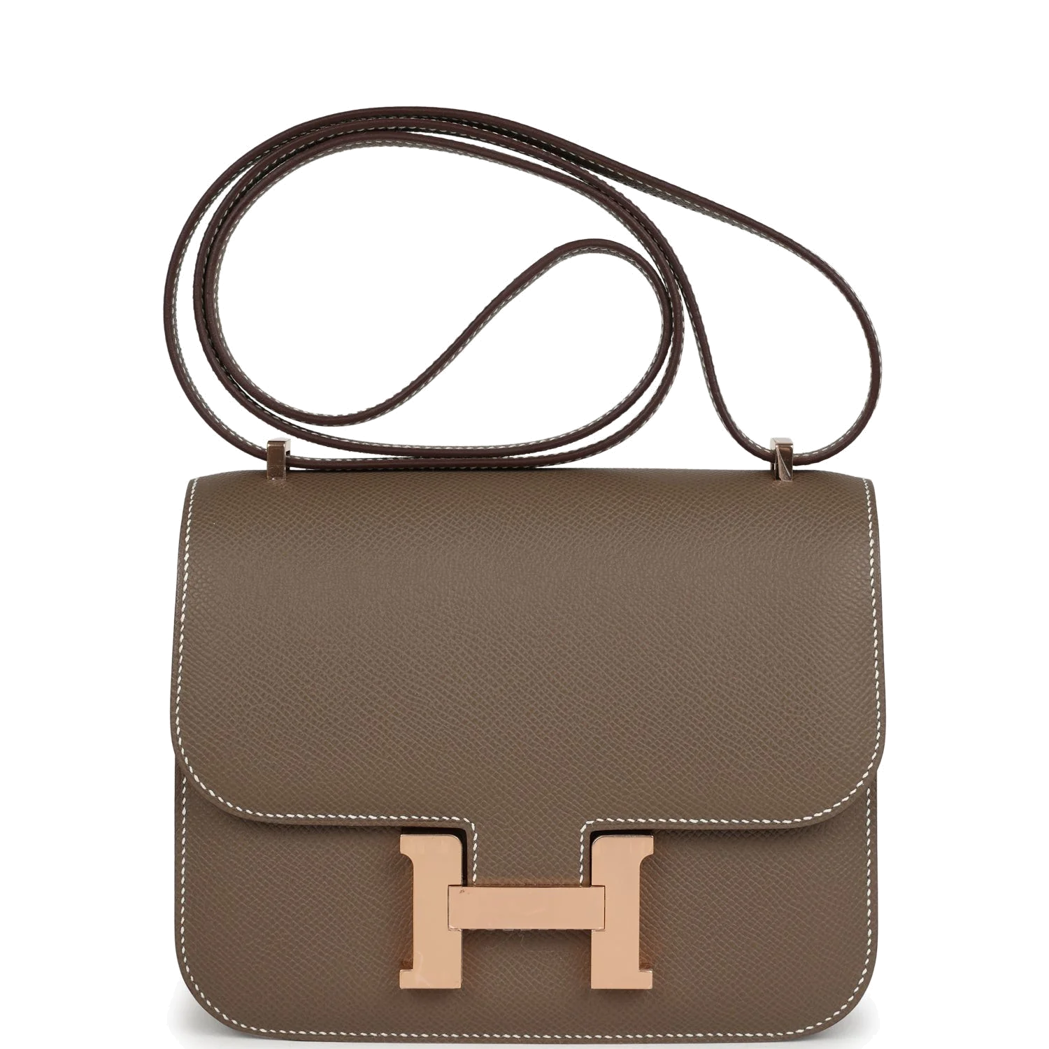 Hermes Constance 18 Etoupe Epsom Rose Gold Hardware Этуп Epsom — фото 2