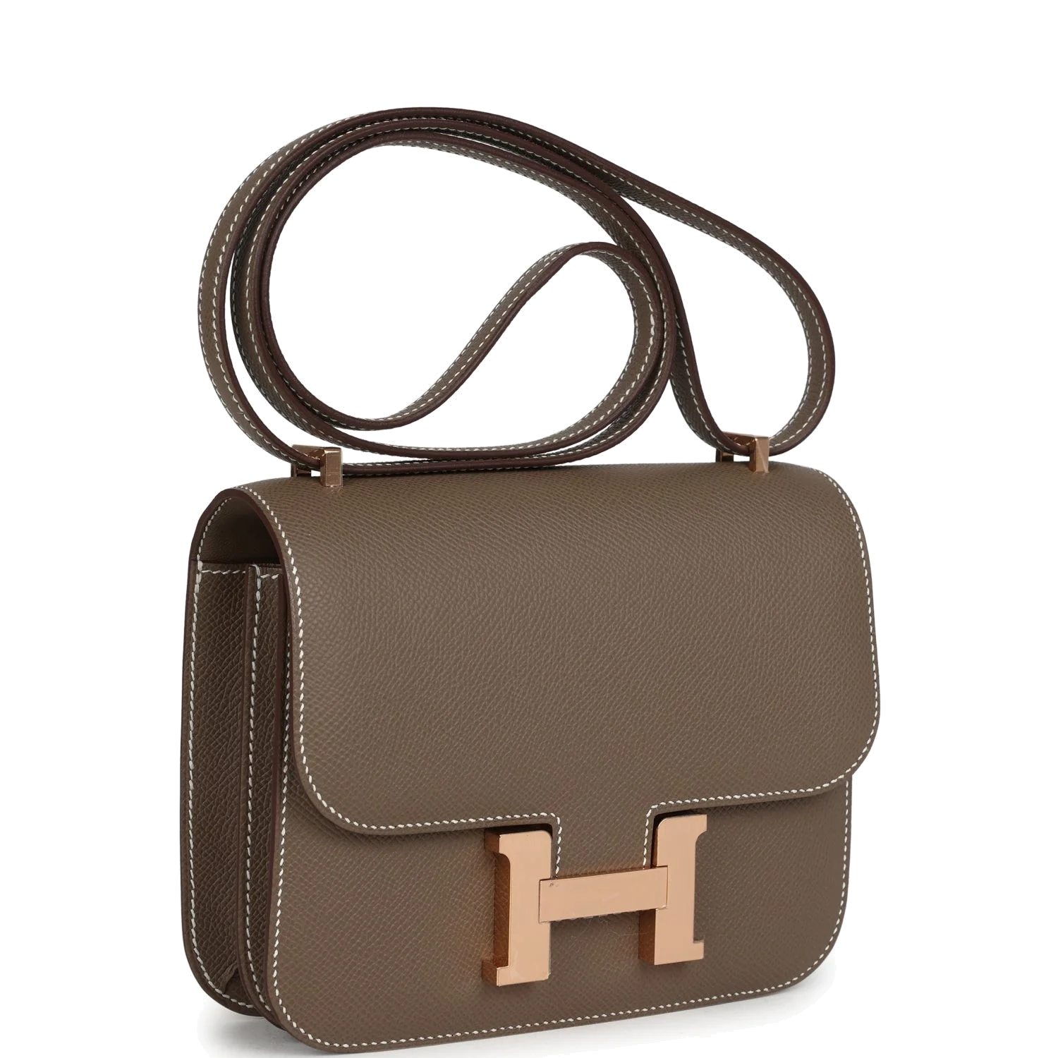 Hermes Constance 18 Etoupe Epsom Rose Gold Hardware Этуп Epsom — фото 3
