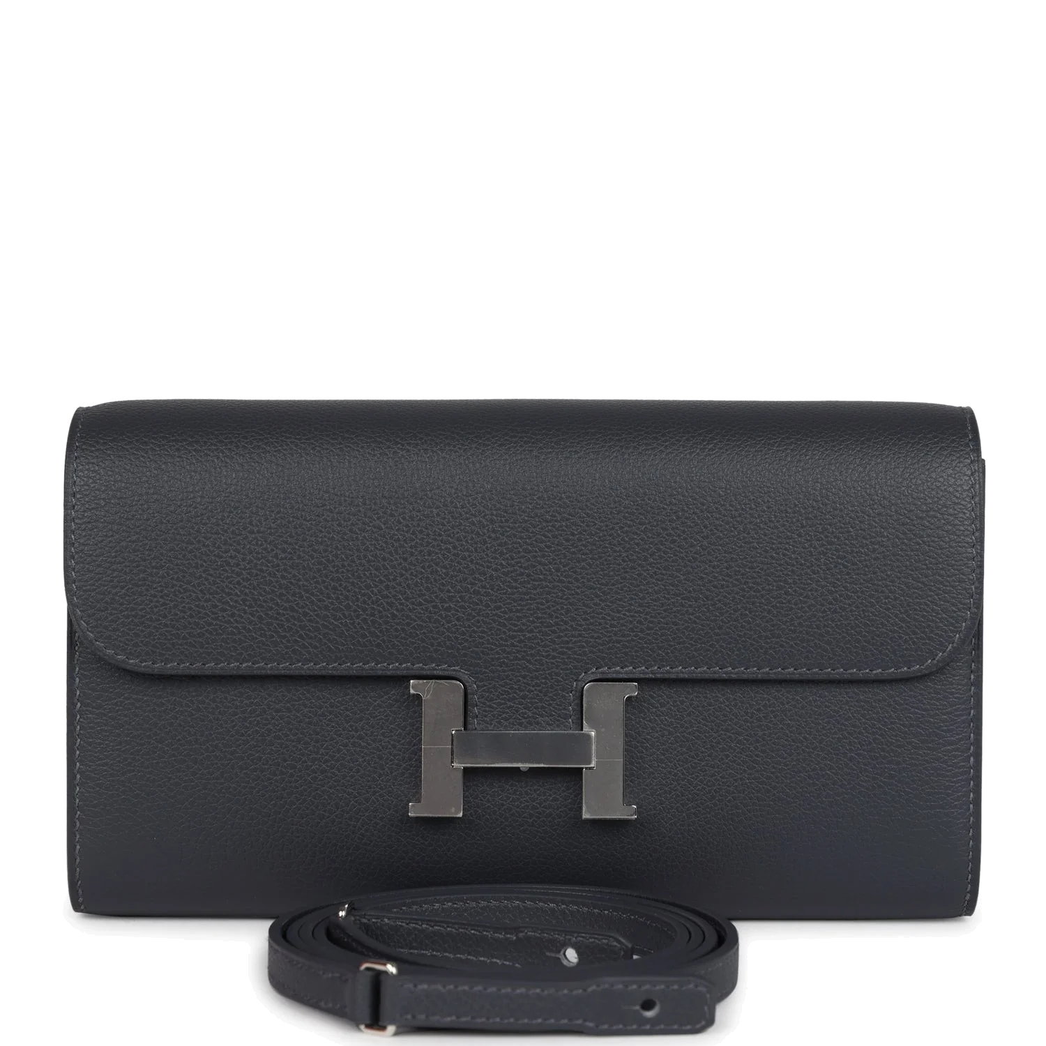 Hermes Constance Wallet To Go Ardoise Evercolor Palladium Hardware — фото 2