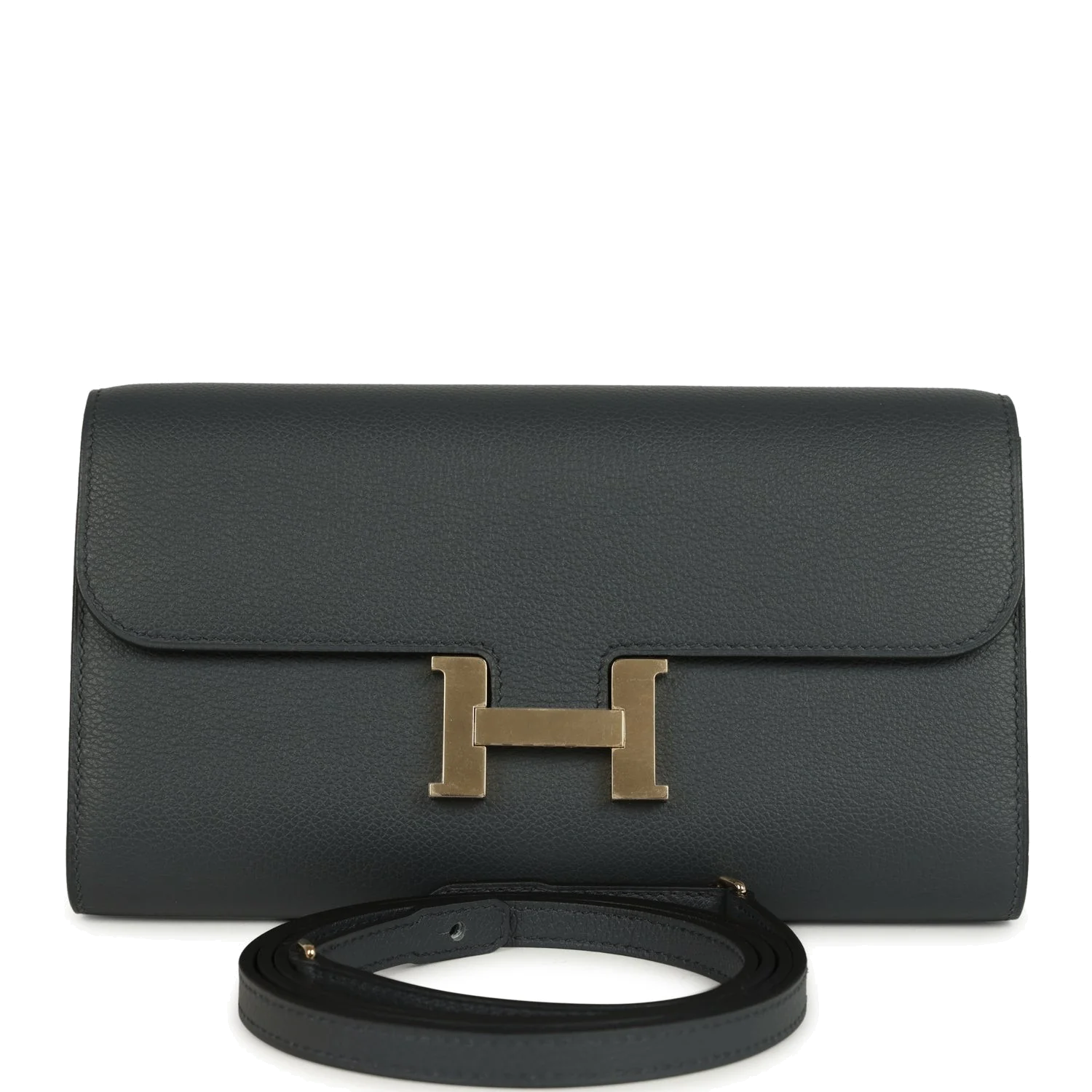 Hermes Constance Wallet To Go Gris Misty Evercolor Permabrass Hardware — фото 2