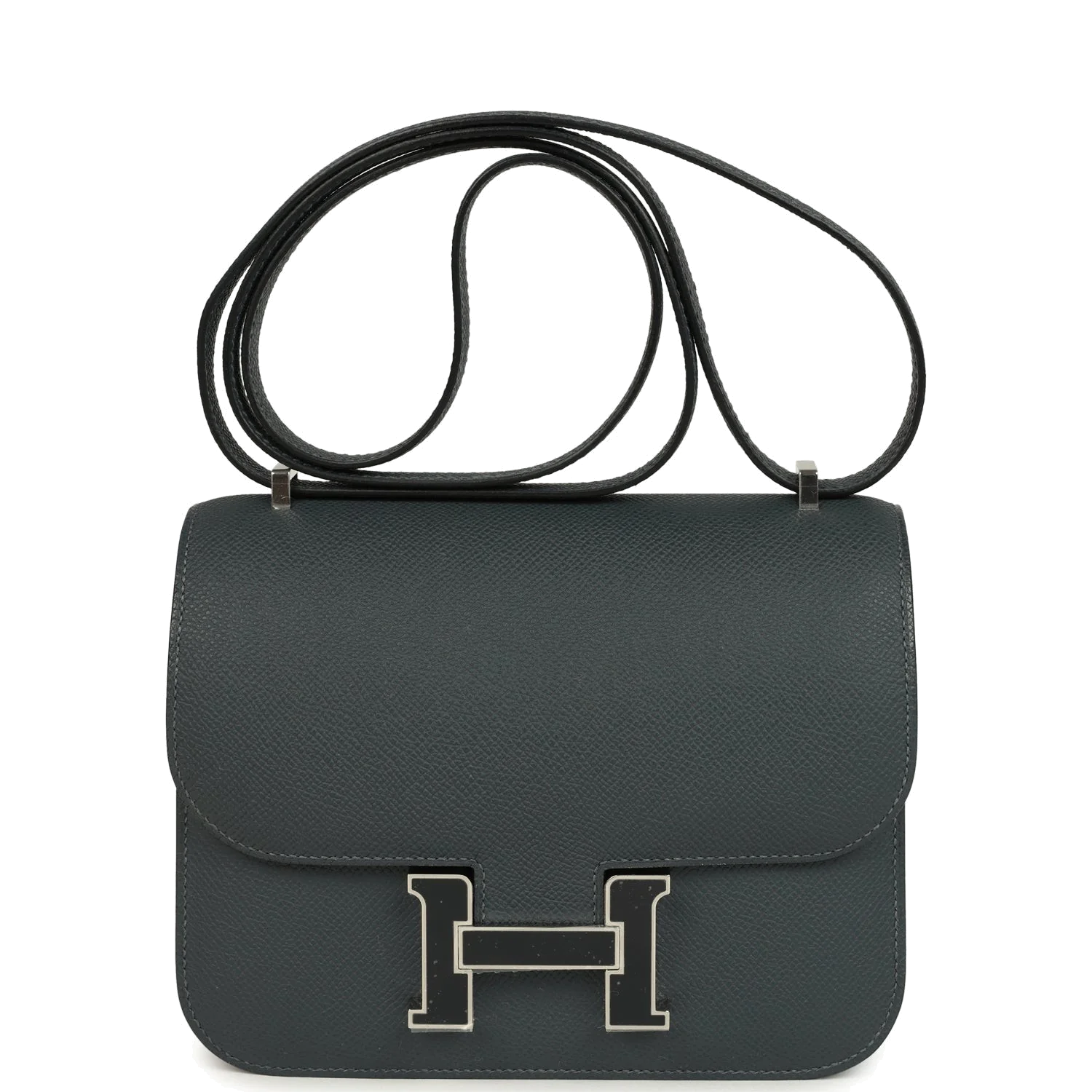 Hermes Constance 18 Gris Misty Epsom Lacquered Palladium Hardware Серый Мисти — фото 2
