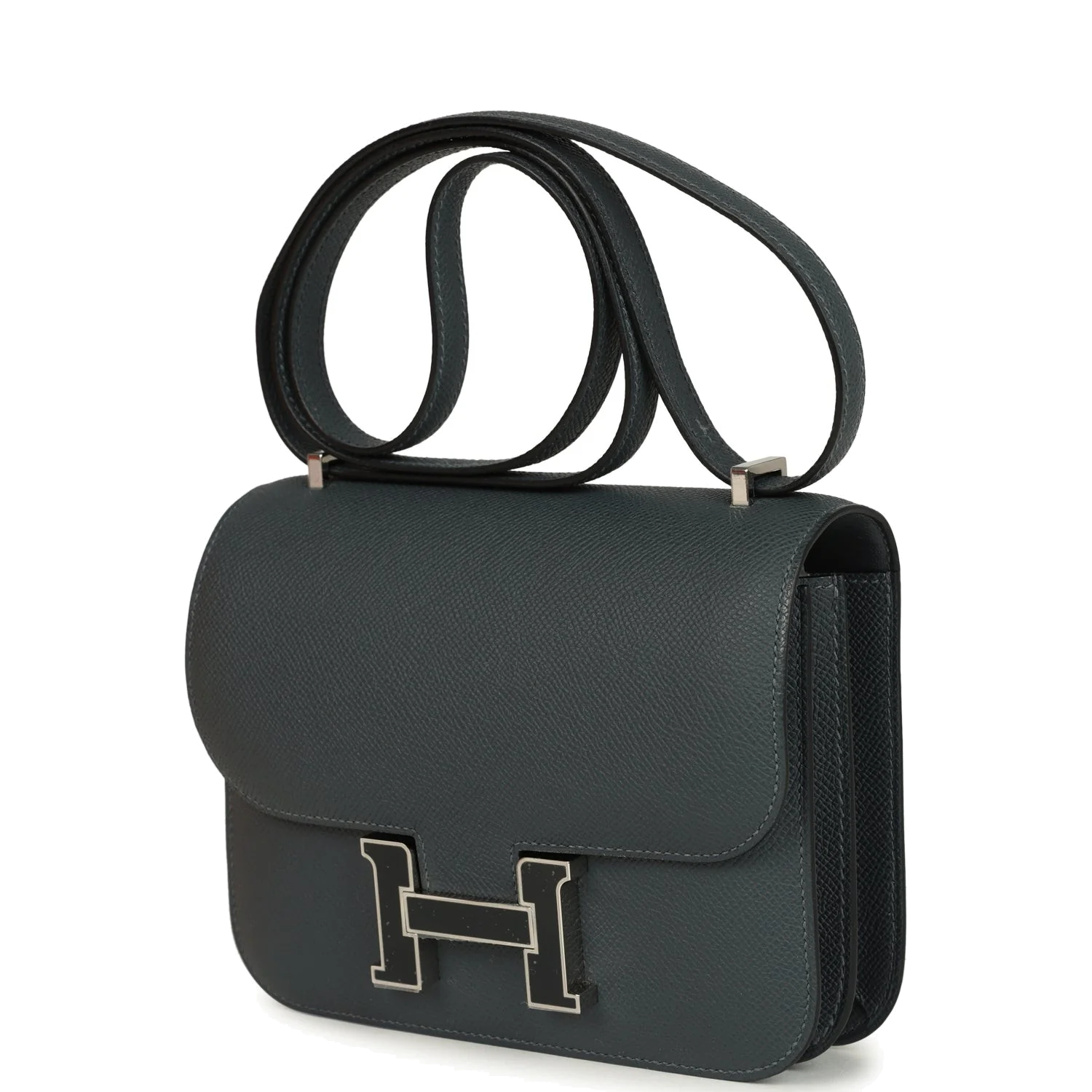 Hermes Constance 18 Gris Misty Epsom Lacquered Palladium Hardware Серый Мисти — фото 6