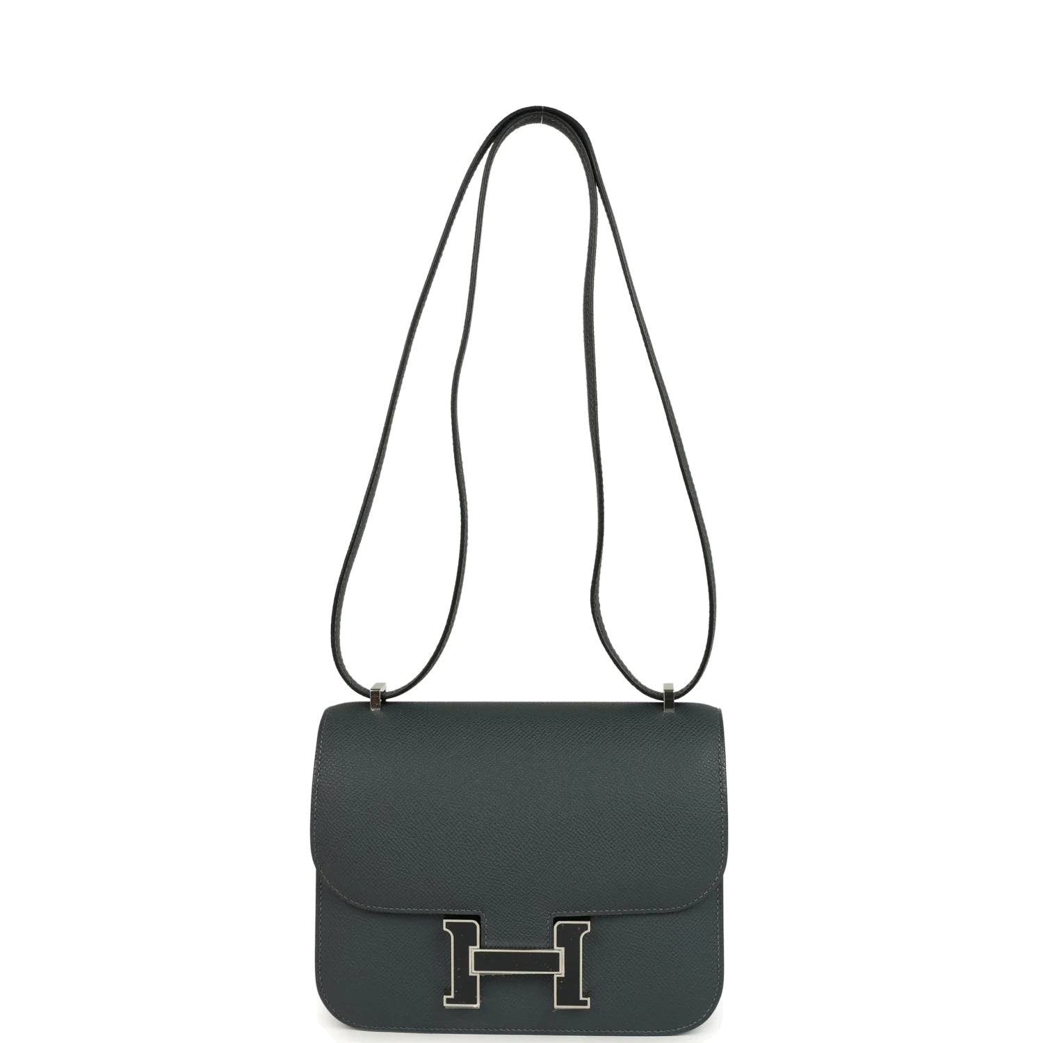 Hermes Constance 18 Gris Misty Epsom Lacquered Palladium Hardware Серый Мисти — фото 8