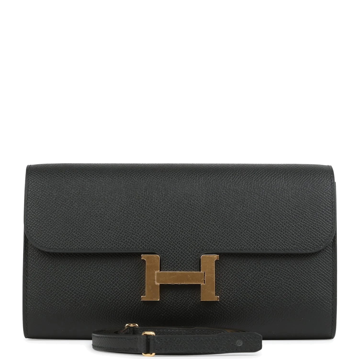 Hermes Constance Wallet To Go Black Epsom Gold Hardware — фото 1