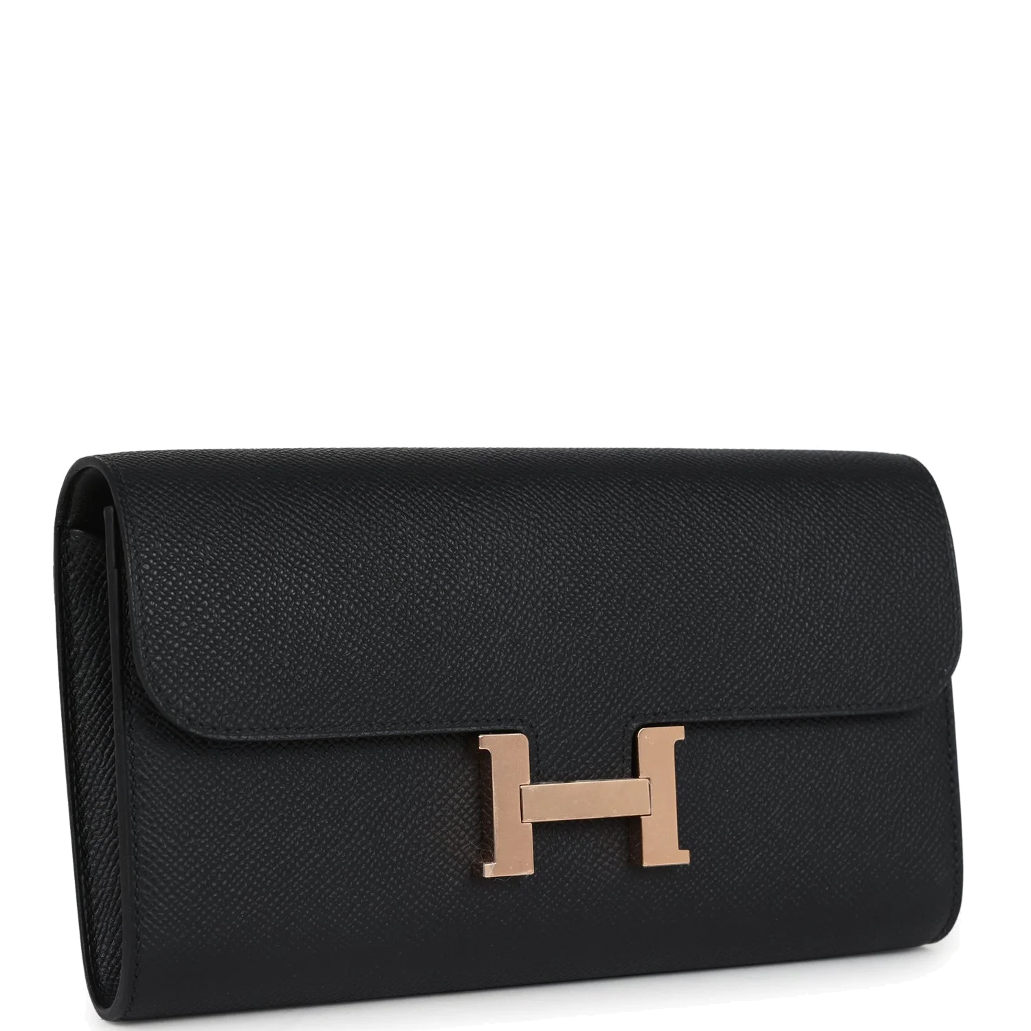 Hermes Constance Wallet To Go Black Epsom Rose Gold Hardware — фото 3