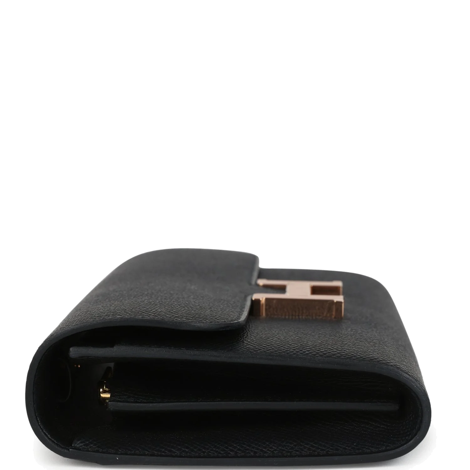 Hermes Constance Wallet To Go Black Epsom Rose Gold Hardware — фото 4