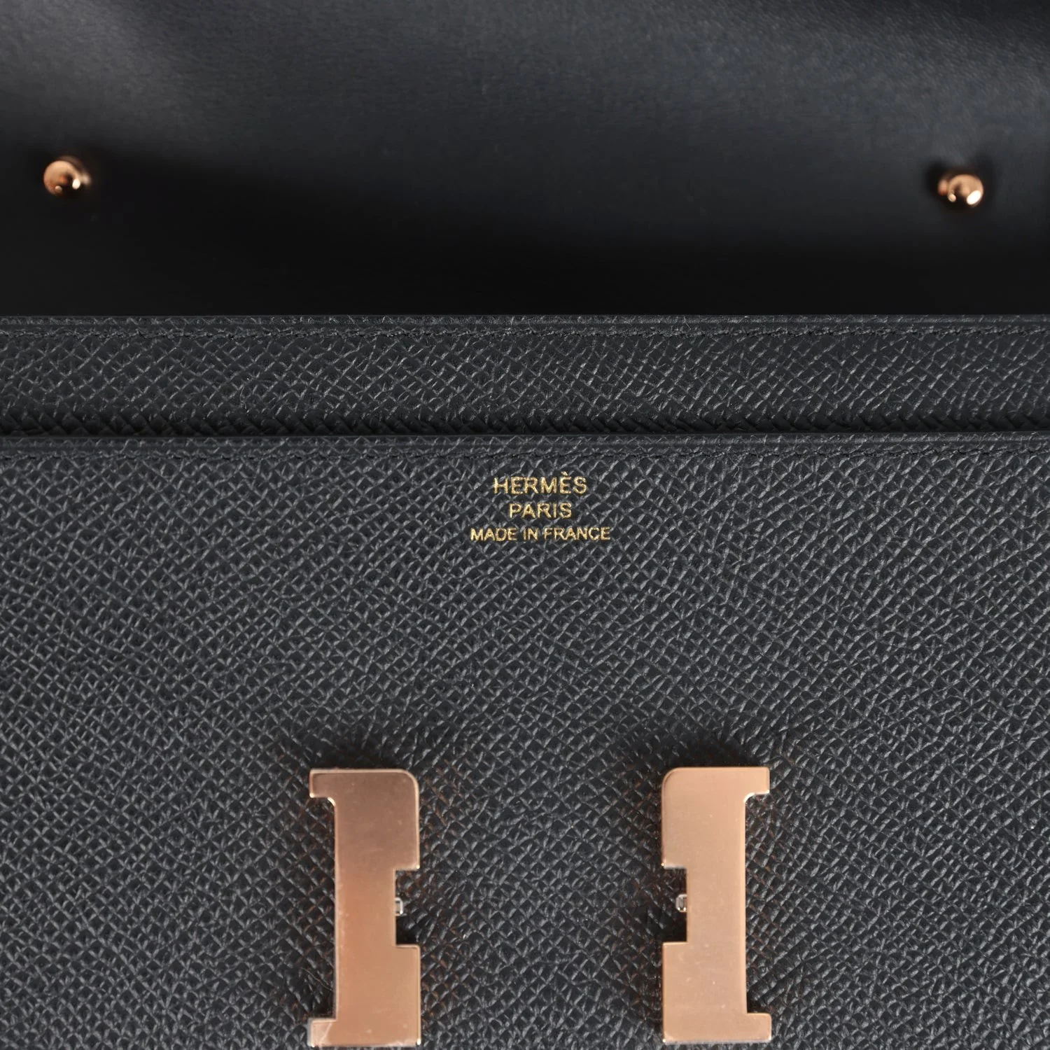 Hermes Constance Wallet To Go Black Epsom Rose Gold Hardware — фото 8