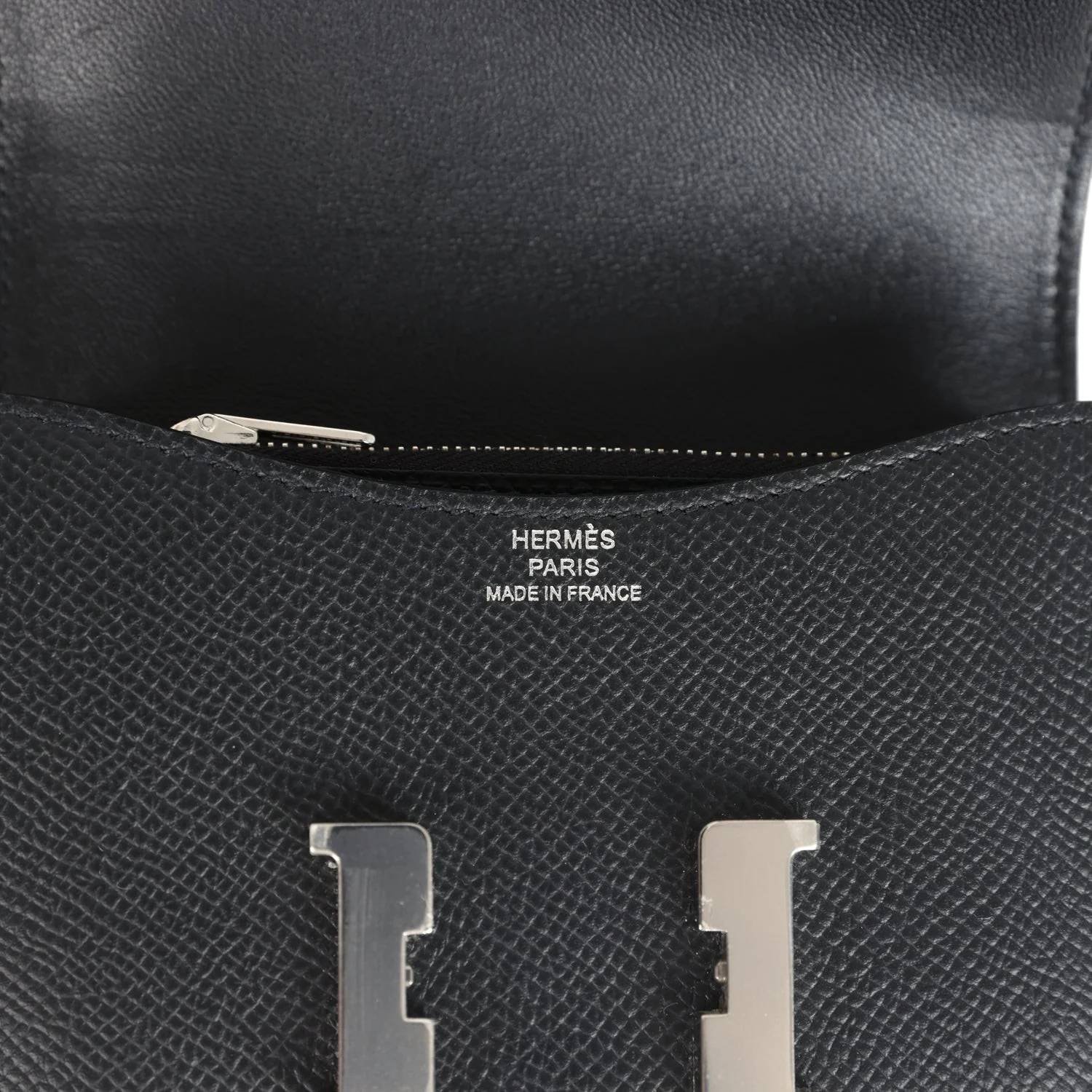 Hermes Constance Slim Wallet Black Epsom Palladium Hardware — фото 8