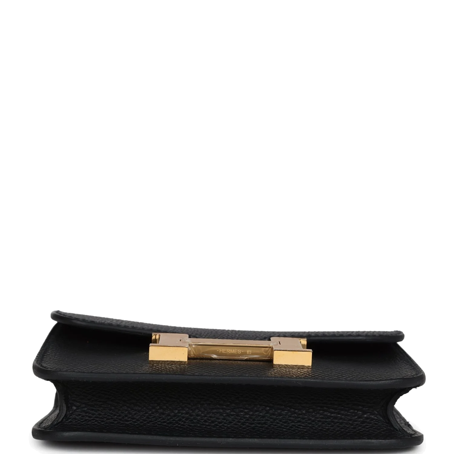 Hermes Constance Slim Wallet Black Epsom Gold Hardware — фото 7