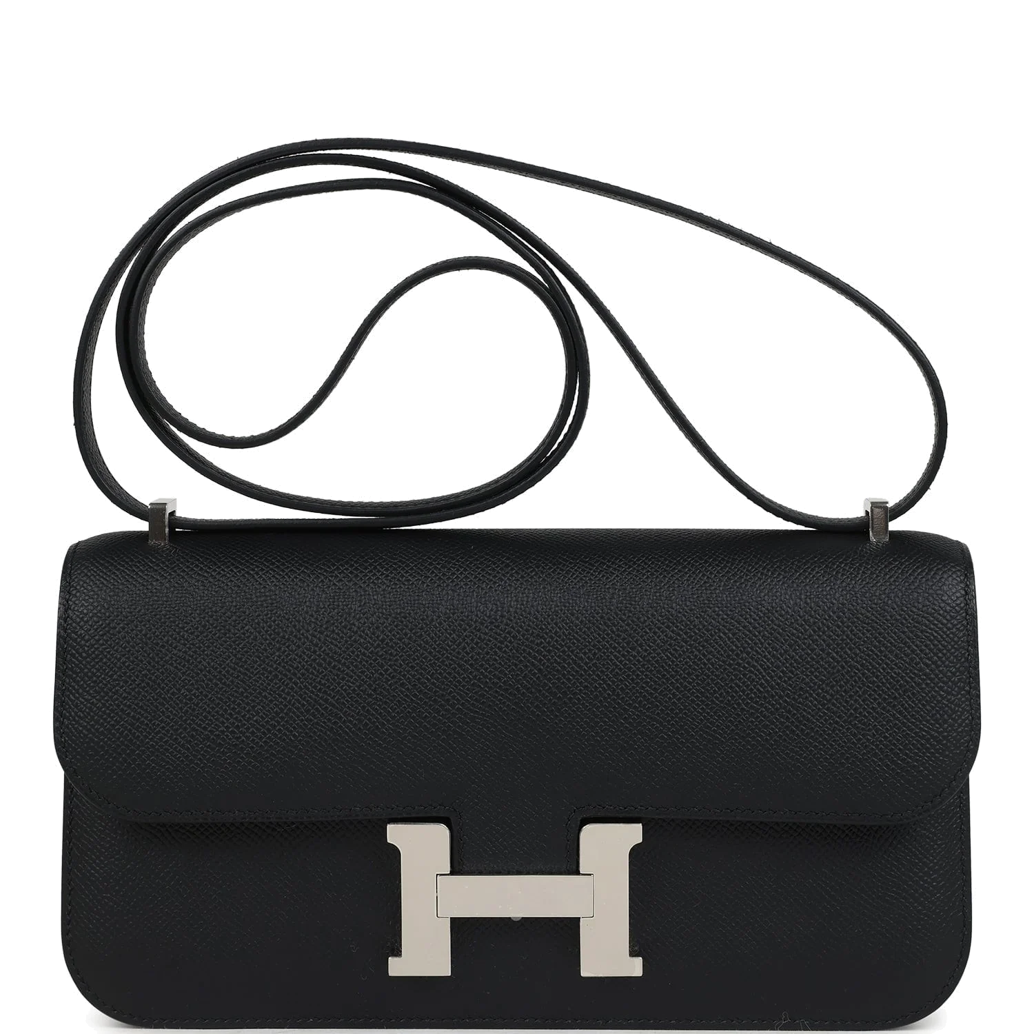Hermes Constance Elan Black Epsom Palladium Hardware — фото 2