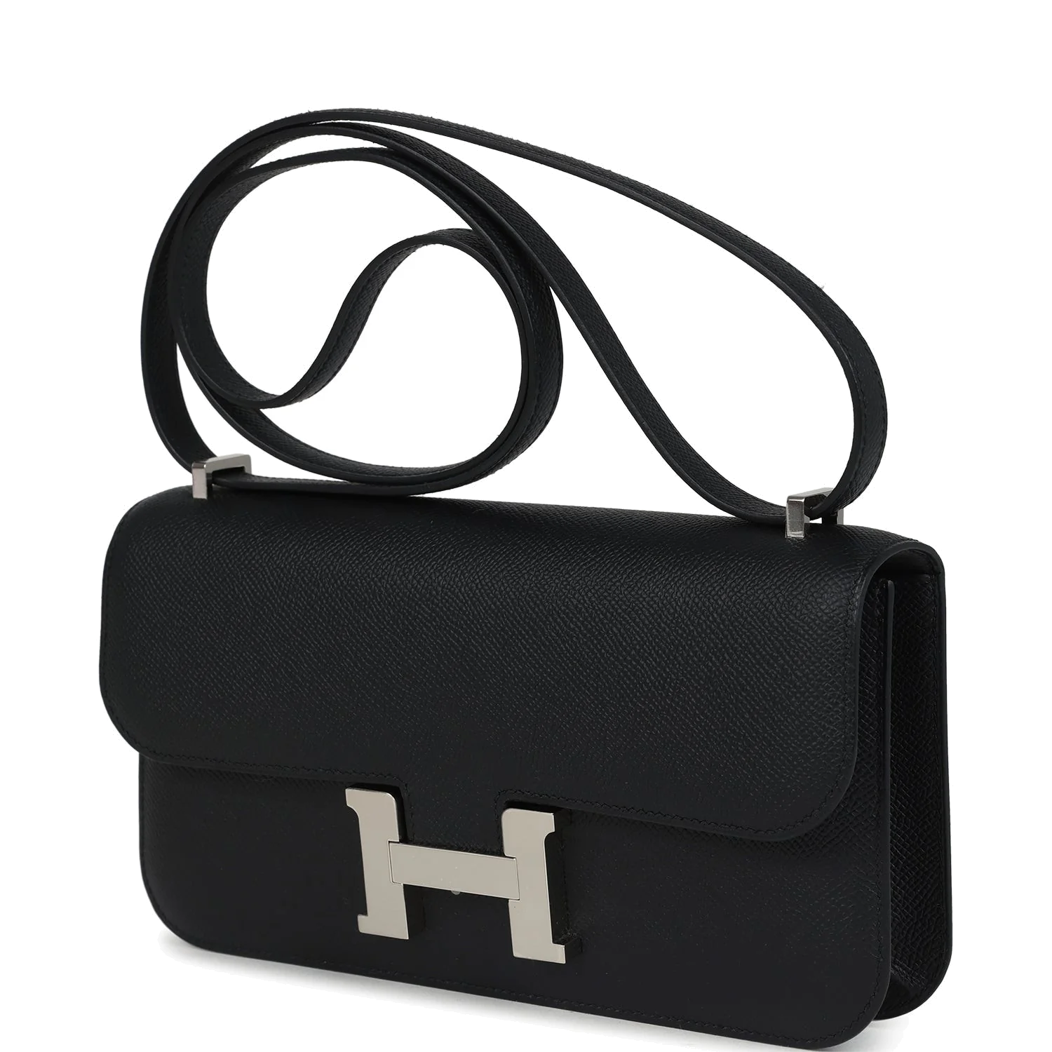Hermes Constance Elan Black Epsom Palladium Hardware — фото 6