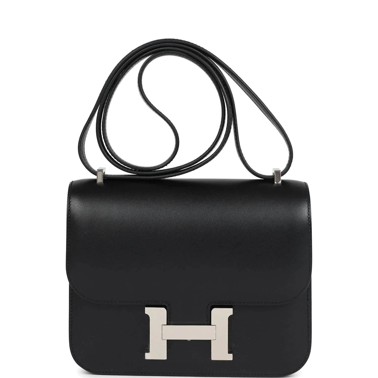 Hermes Constance 18 Black Tadelakt Palladium Hardware Черный Tadelakt — фото 2