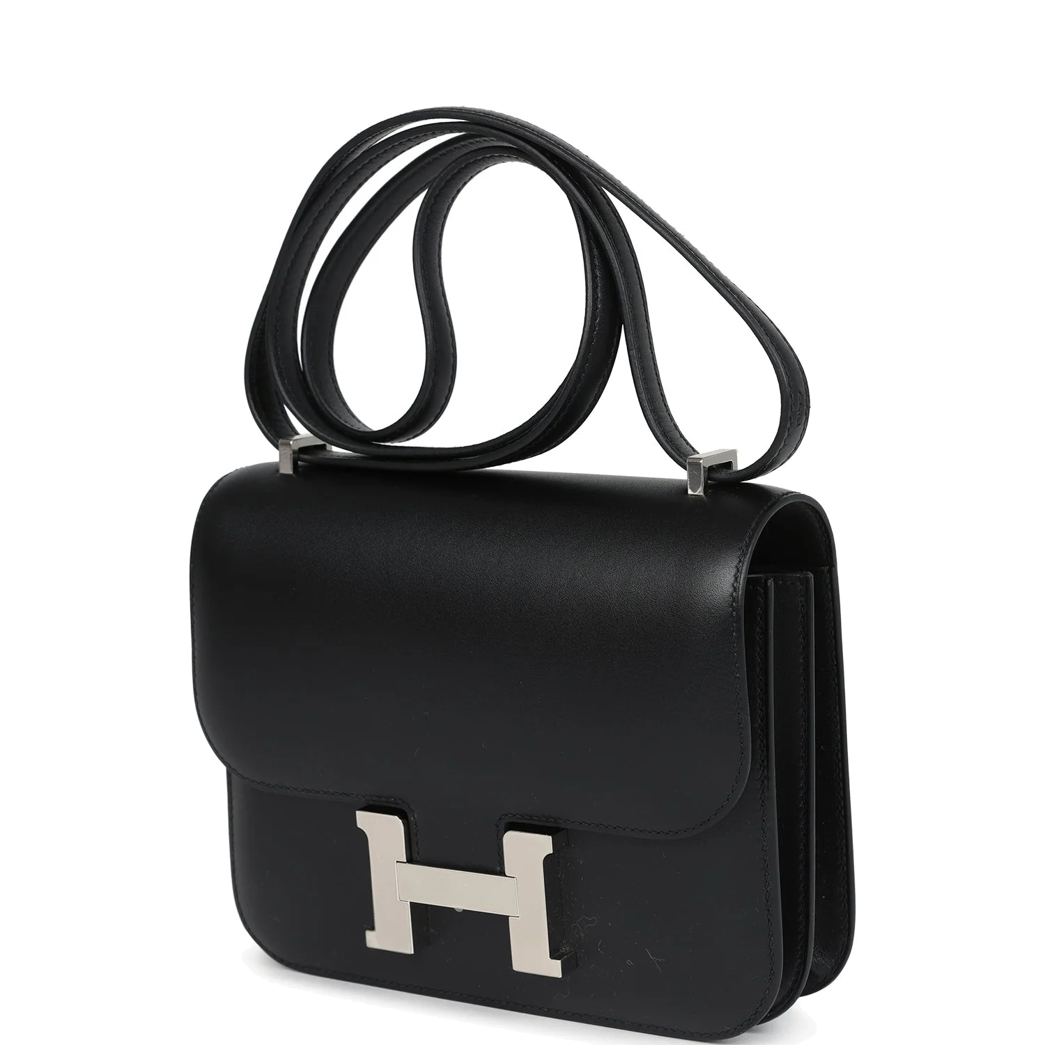 Hermes Constance 18 Black Tadelakt Palladium Hardware Черный Tadelakt — фото 6