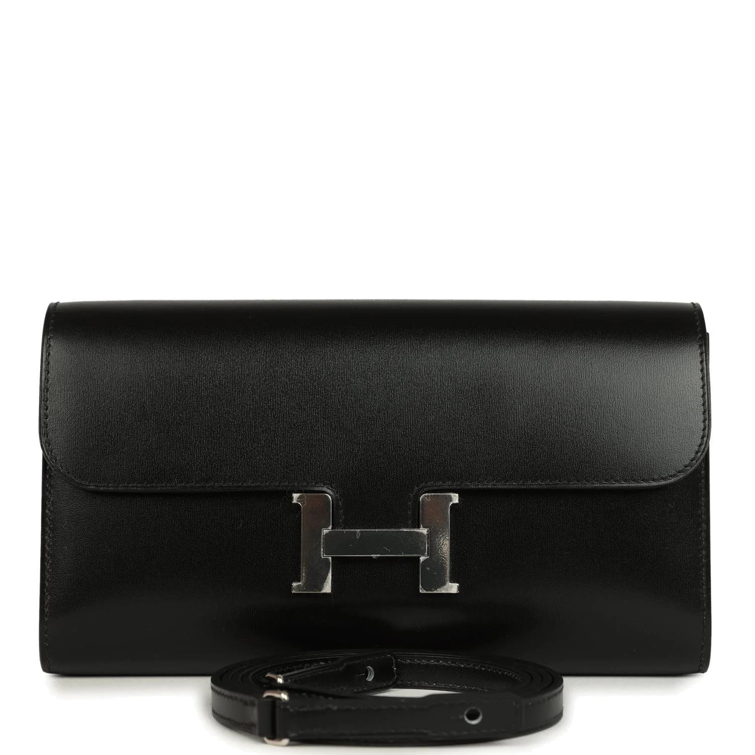 Hermes Constance Wallet To Go Black Box Palladium Hardware — фото 1